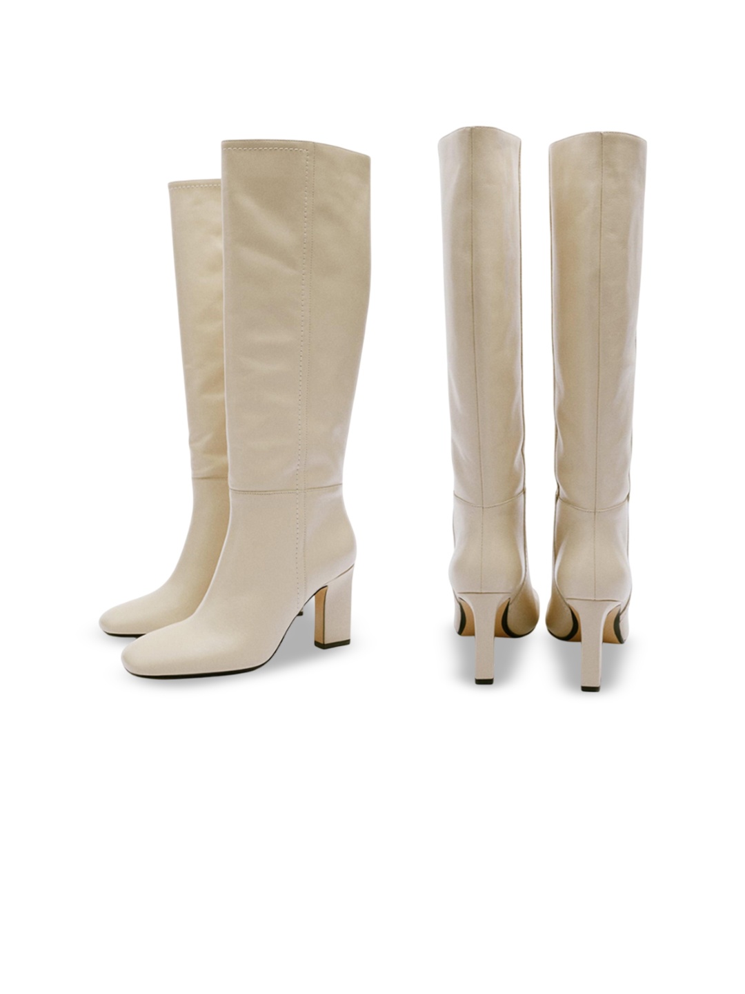 

Alamode By Akanksha Women Isabelle Leather Boots, Beige