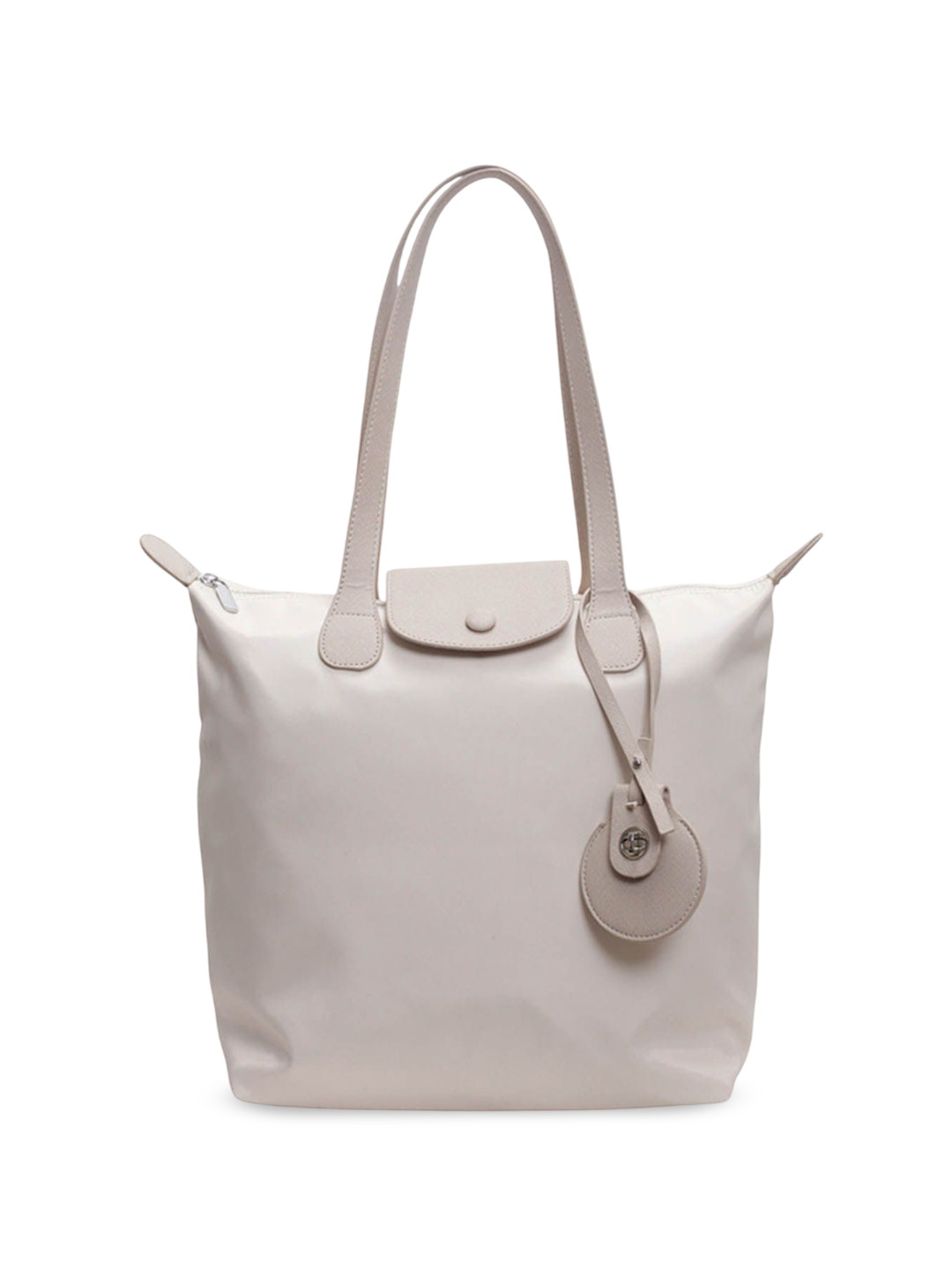 

StyleCast Oversized Structured Shoulder Bag with Tasselled, White