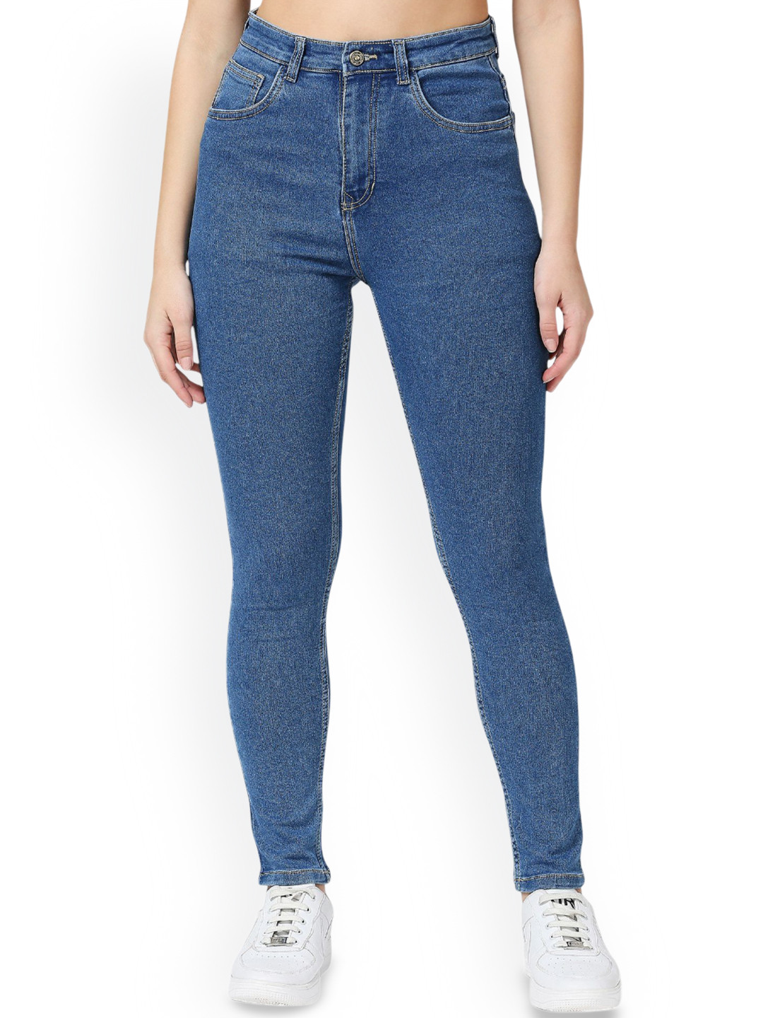 

CEFALU Women Comfort Skinny Fit Stretchable Jeans, Blue
