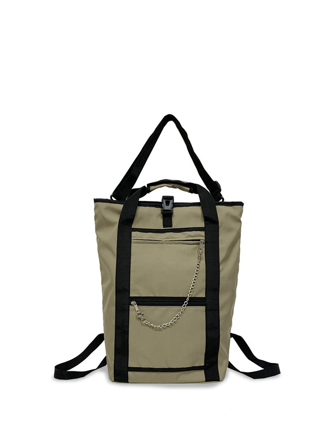 

StyleCast Oversized Structured Tote Bag with Fringed, Green