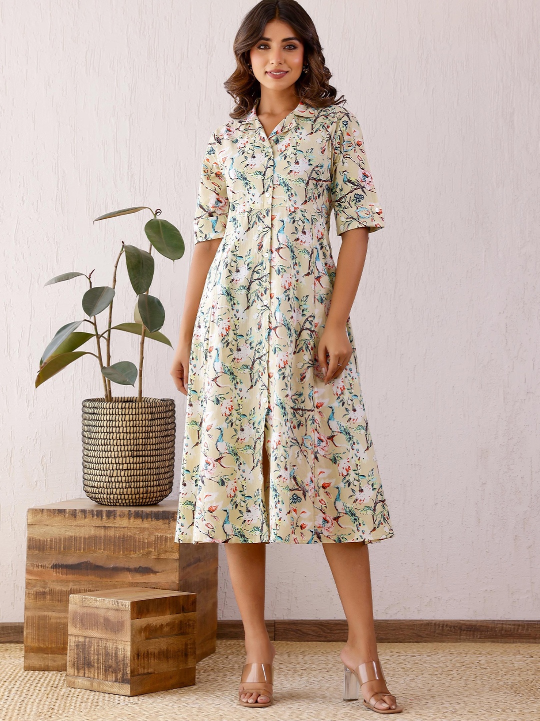 

LABEL FLAVIA Floral Print A-Line Dress, Na