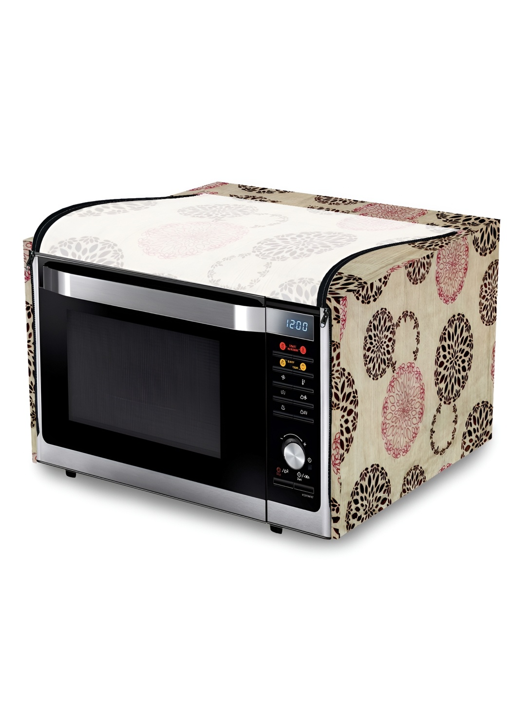 

KANUSHI INDUSTRIES Beige & Brown Printed Waterproof Microwave Oven Cover