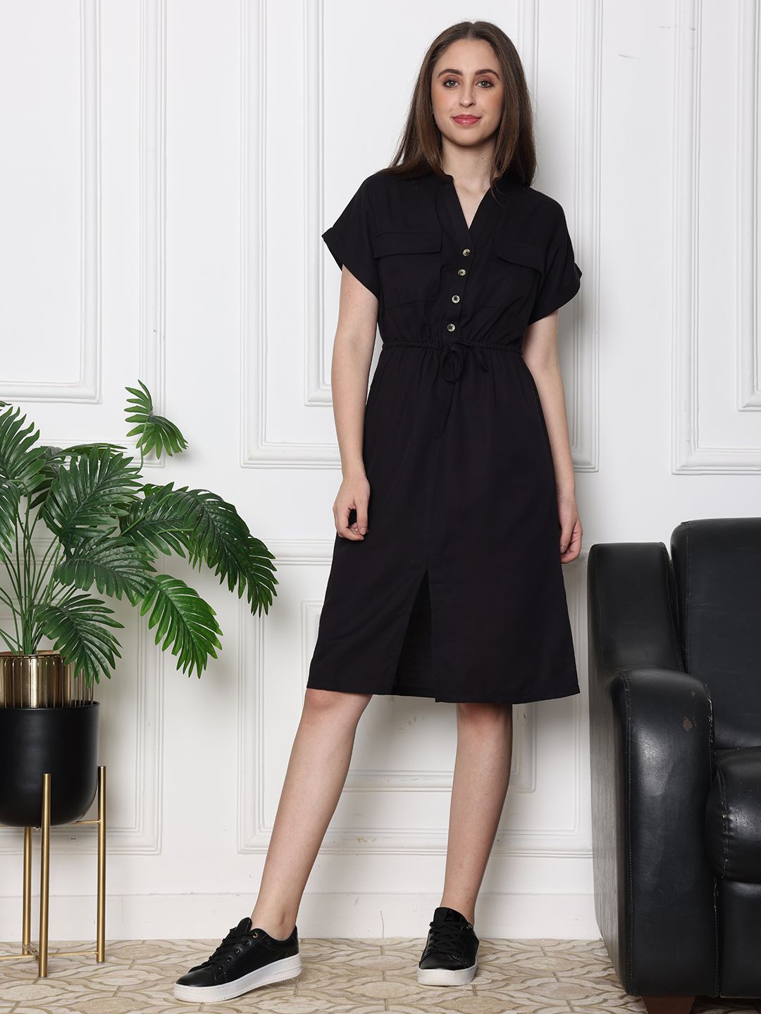 

Slumber Jill Women Fit and Flare Dress, Black