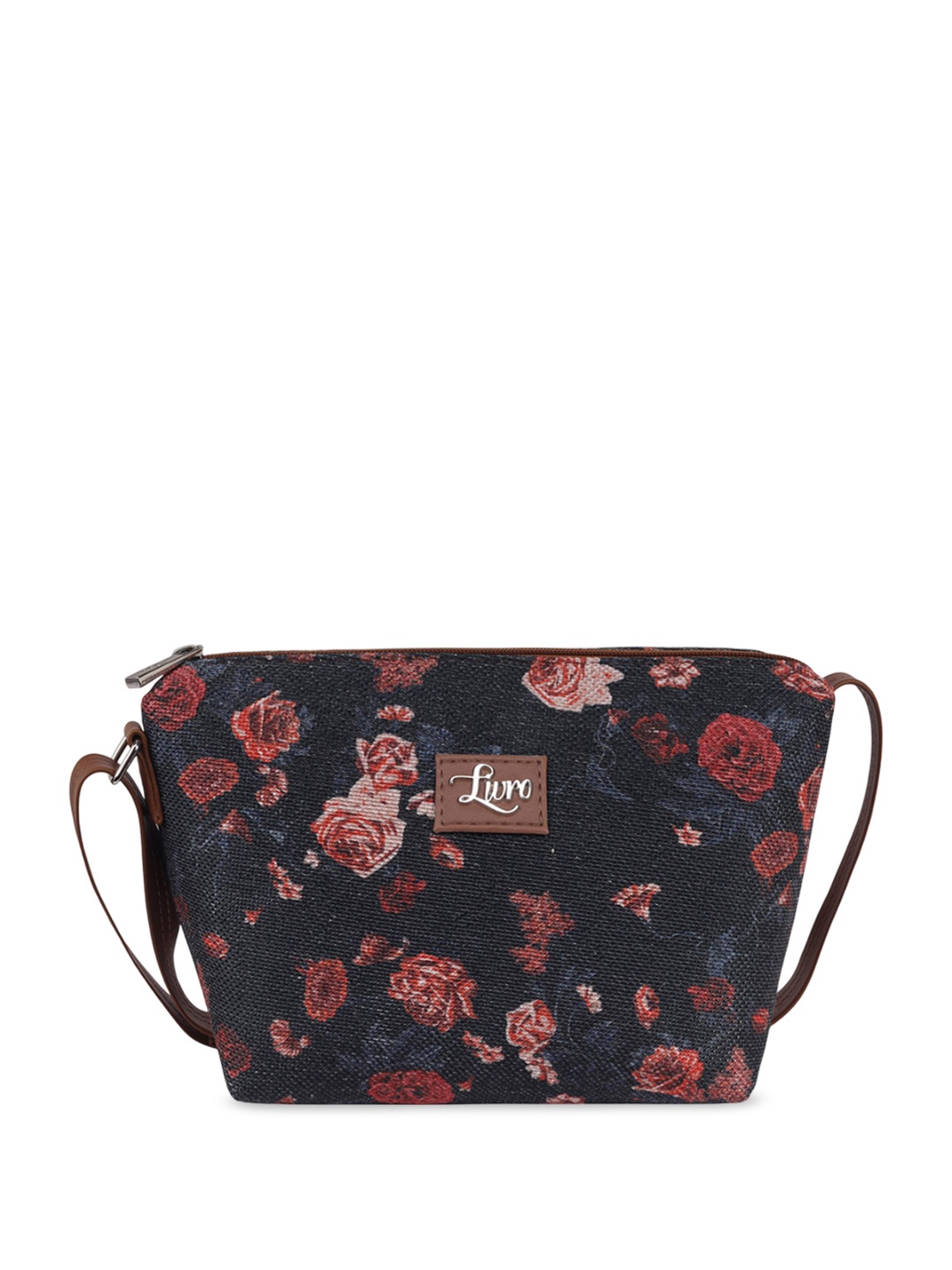 

LIVRO Floral Structured Sling Bag, Brown