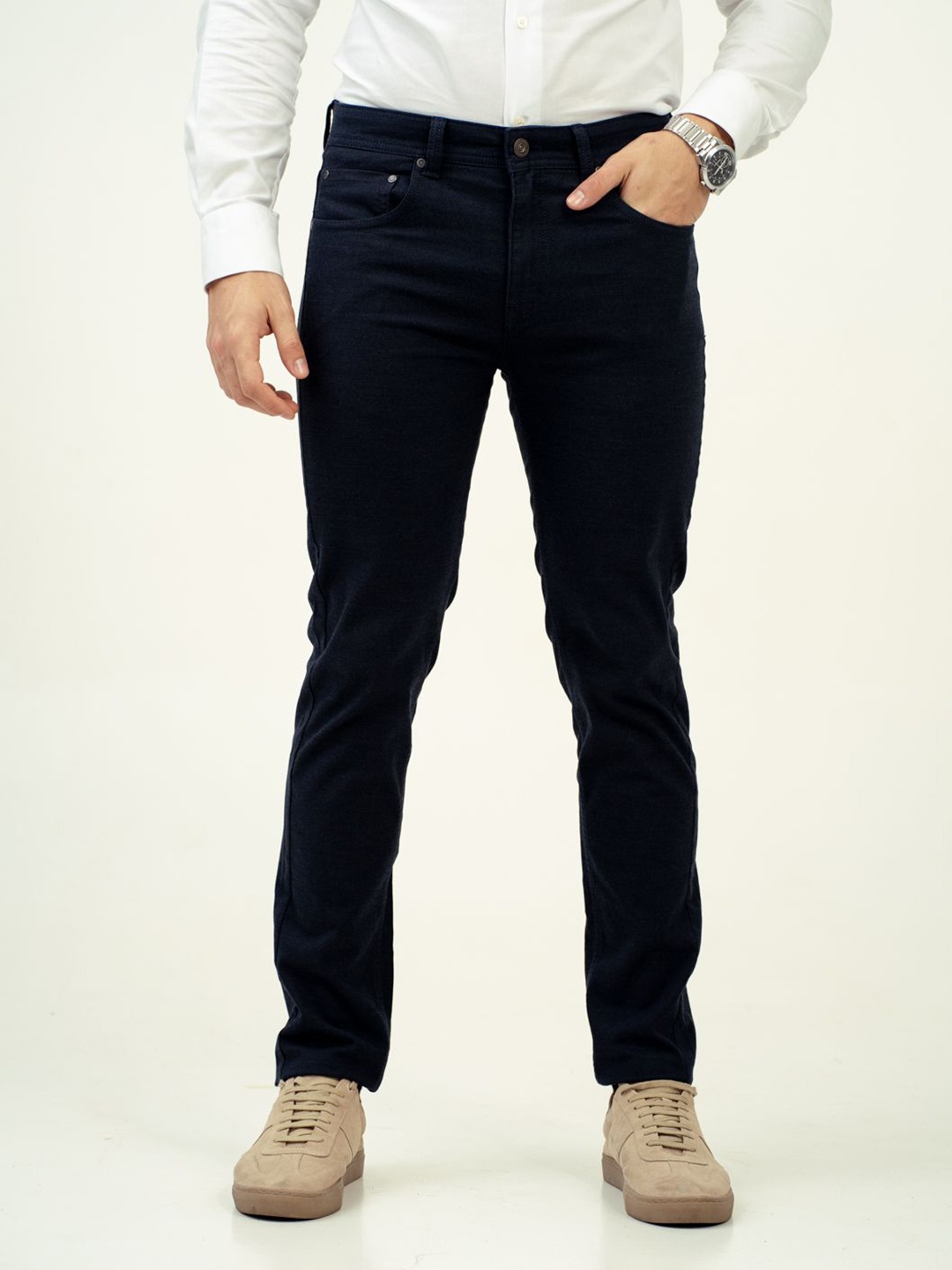 

The Pant Project Men Slim Fit Stretchable Jeans, Navy blue