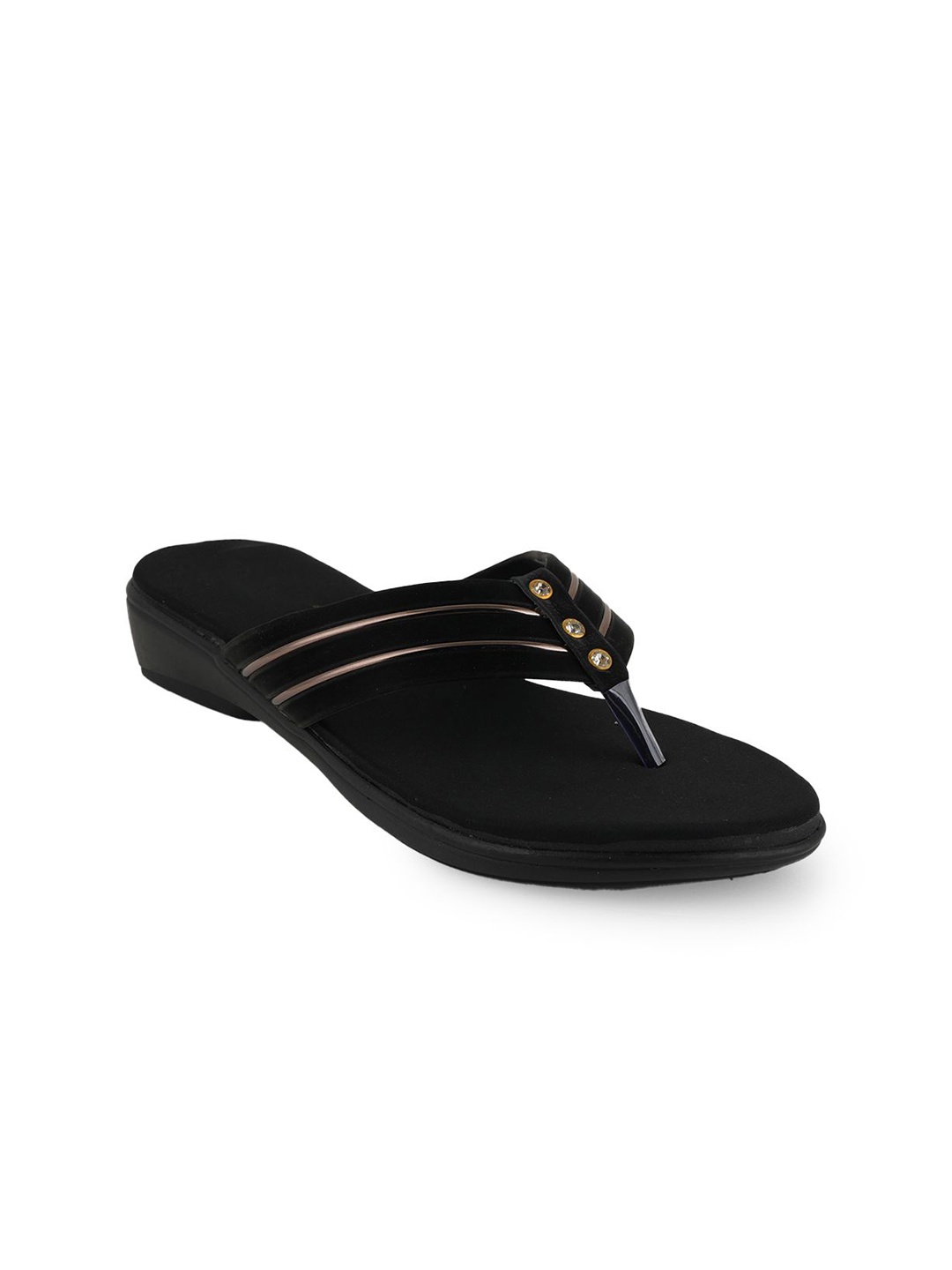 

Style Shoes Women T-Strap Flats, Black