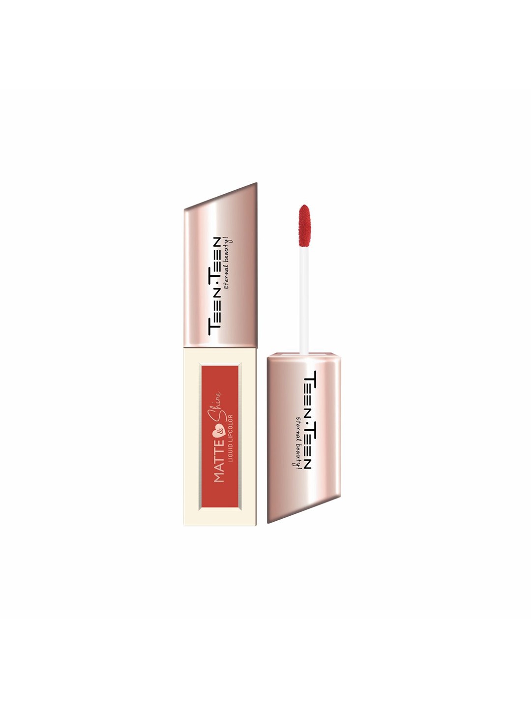 

TEEN TEEN COSMETICS Matte & Shine Waterproof Liquid Lip Colour - 4 ml - Turky Red - 21