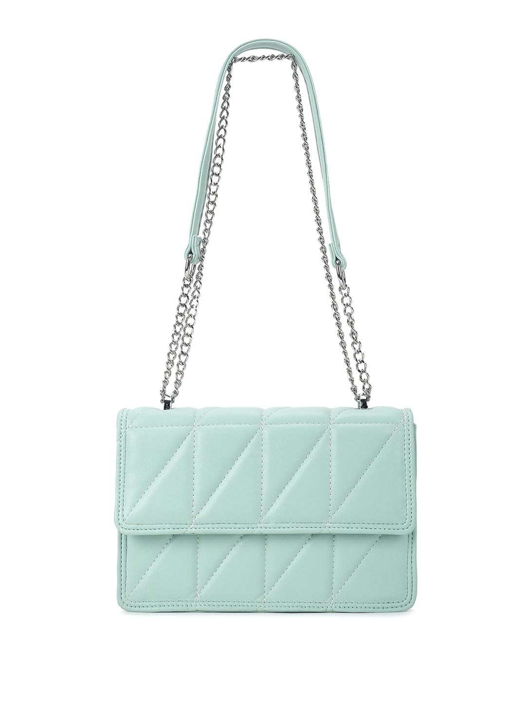 

Fastrack Textured PU Structured Sling Bag with Quilted, Green