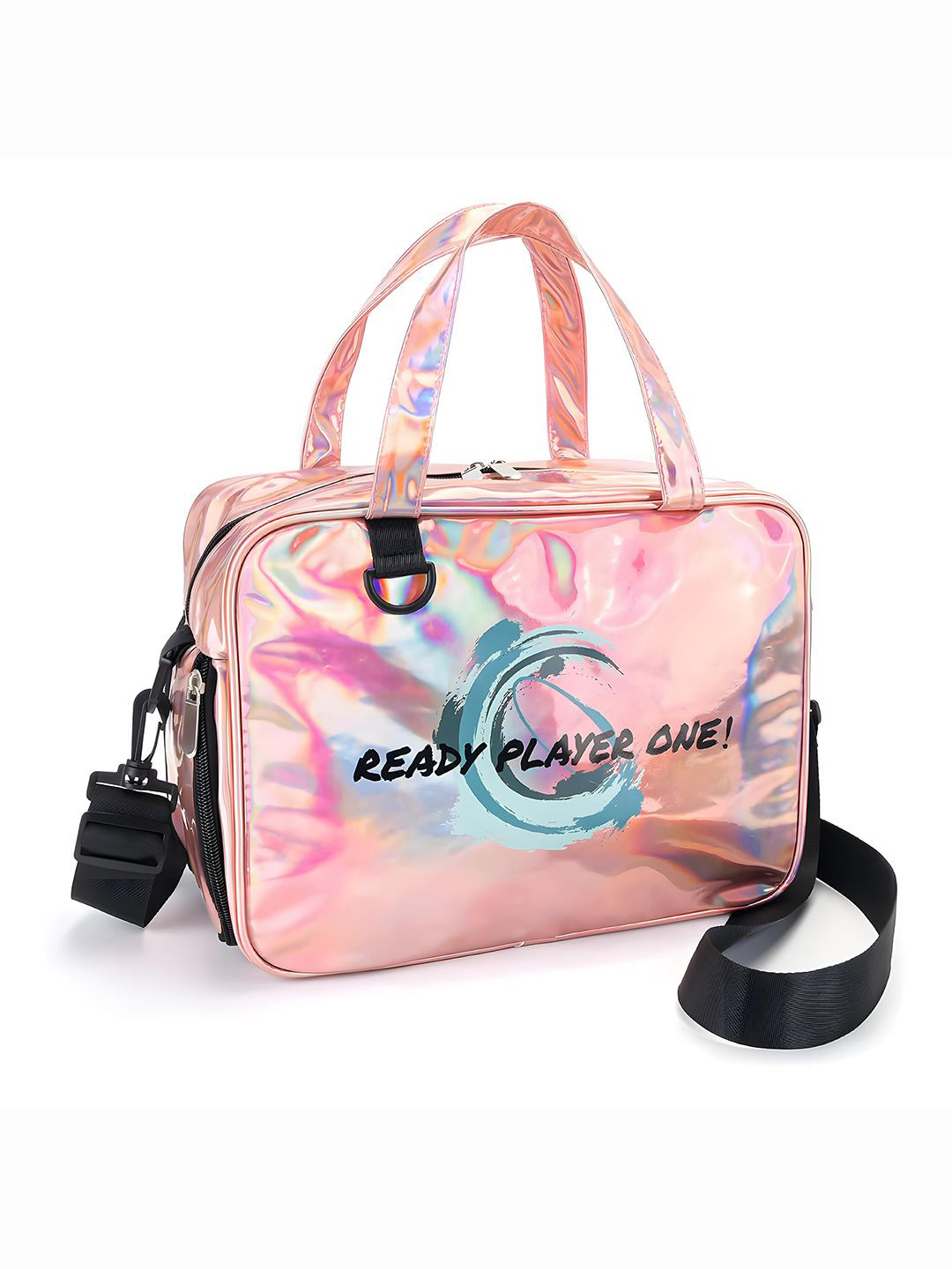 

Kuber Industries Printed Waterproof Makeup Organizer Travel Bag, Pink