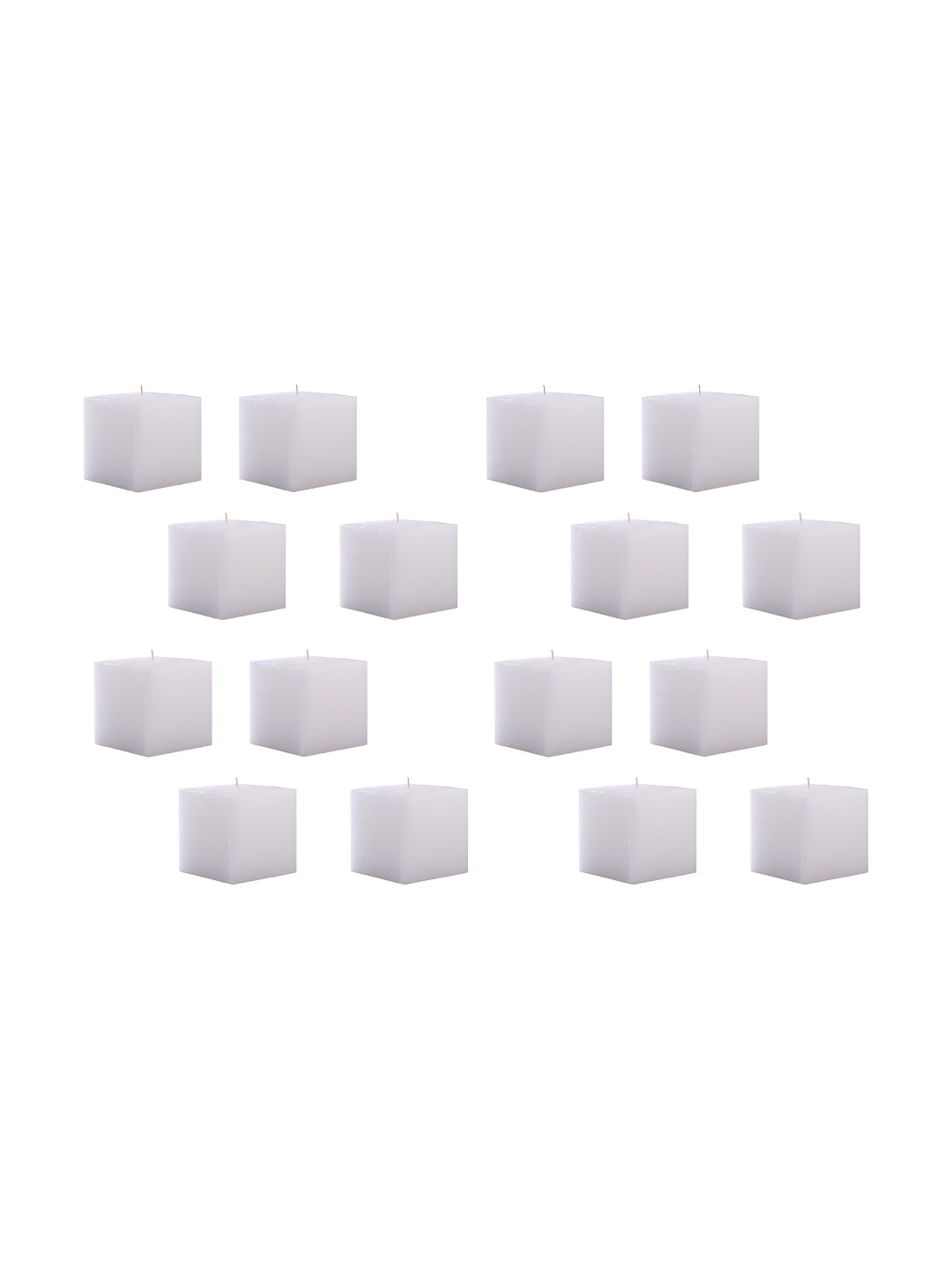 

atorakushon White 16 Pieces Scented Squre Cube Pillar Candle