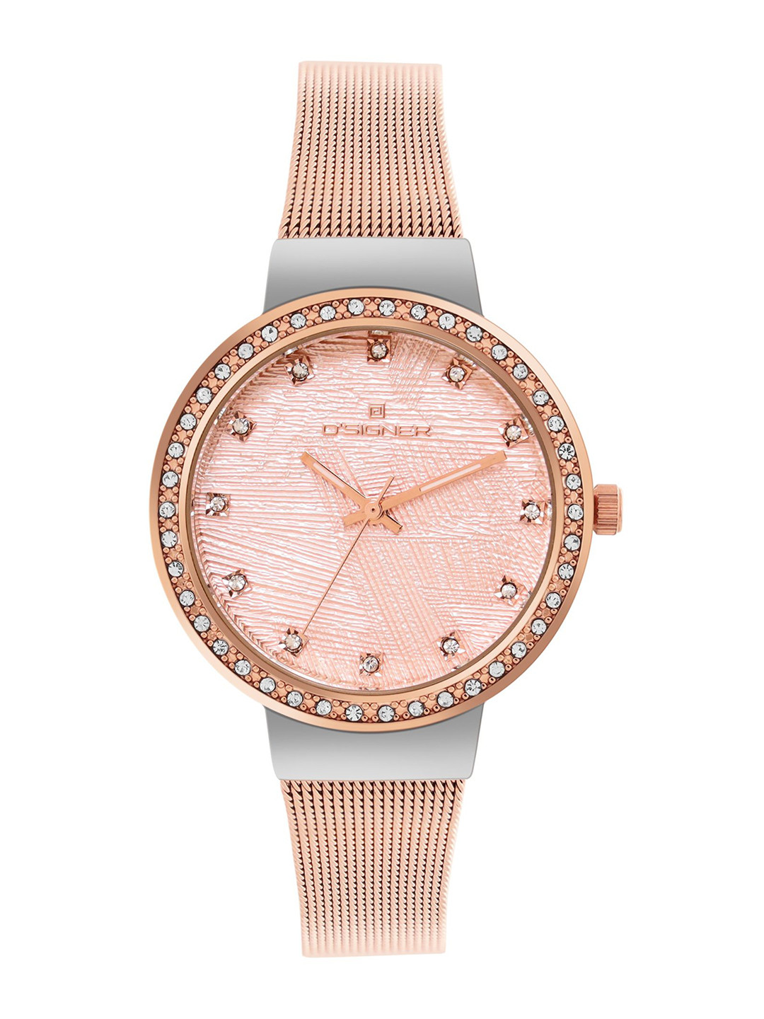 

D'SIGNER Women Brass Dial & Stainless Steel Straps Analogue Watch 917RTM.17L, Pink