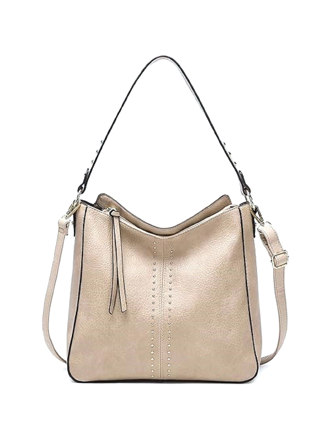 

DressBerry Embellished PU Bucket Shoulder Bag, Cream
