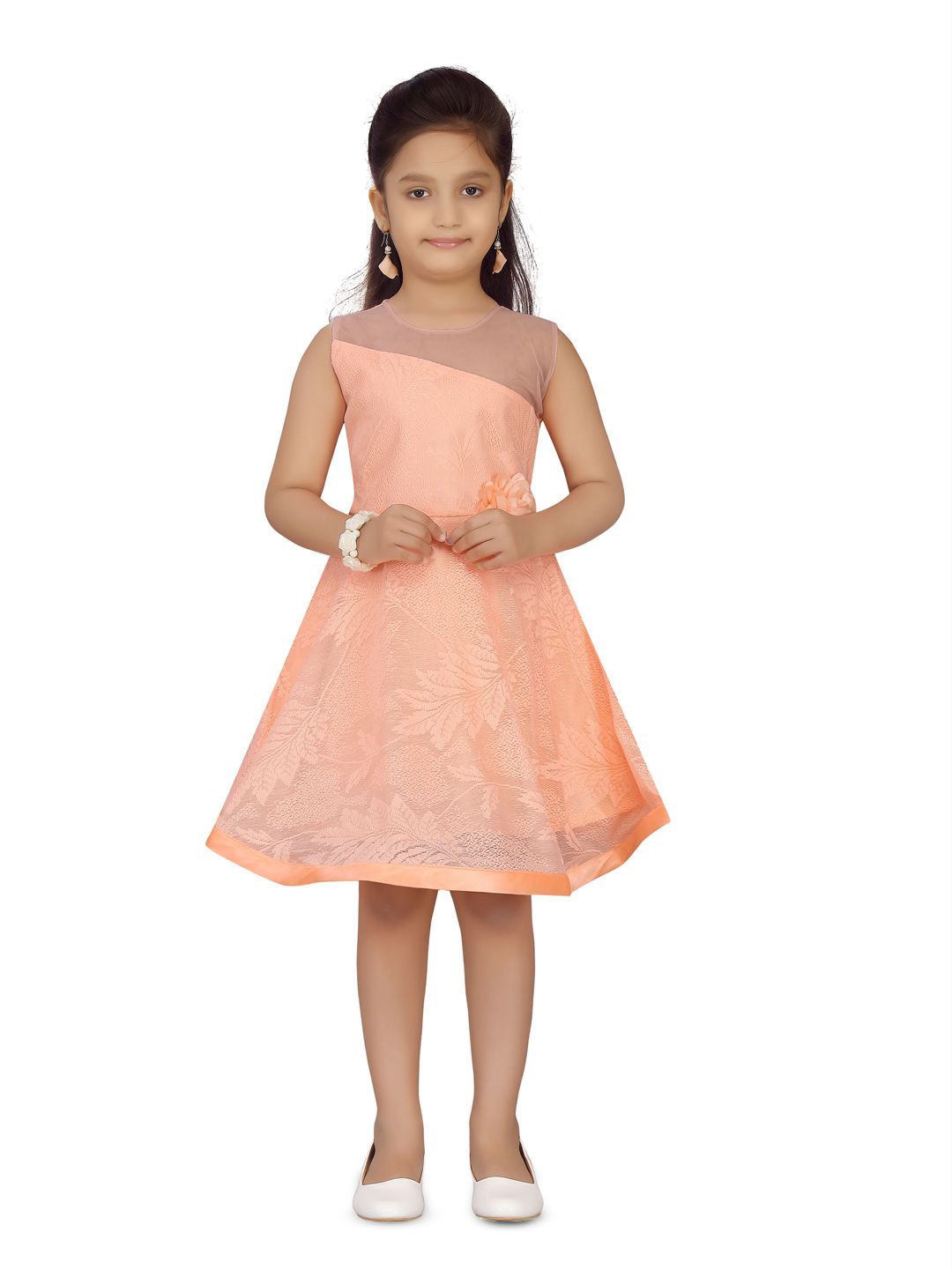 

BAESD Girls Fit & Flare Dress, Peach