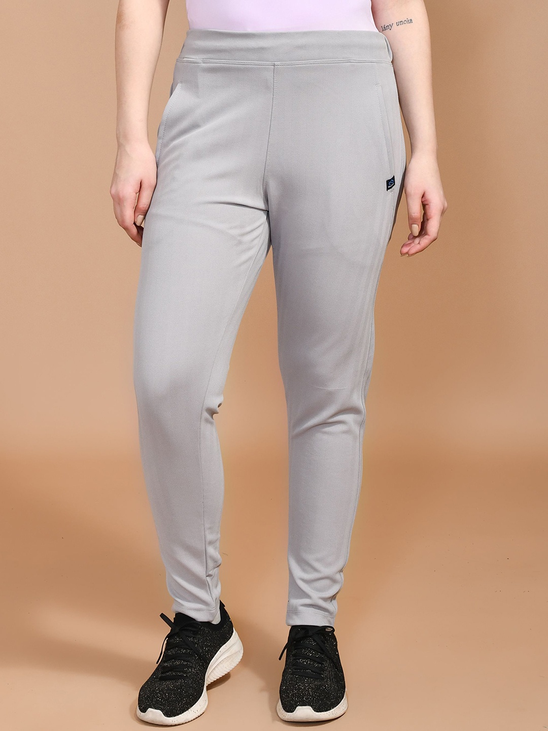 

SKYKNIT Women Mid-Rise Regular Fit Track Pants, Grey