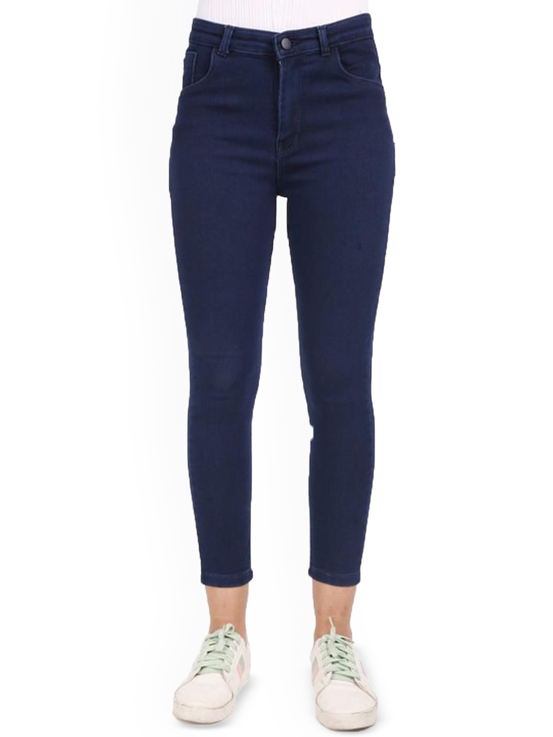 

CEFALU Women Comfort Skinny Fit Stretchable Jeans, Navy blue
