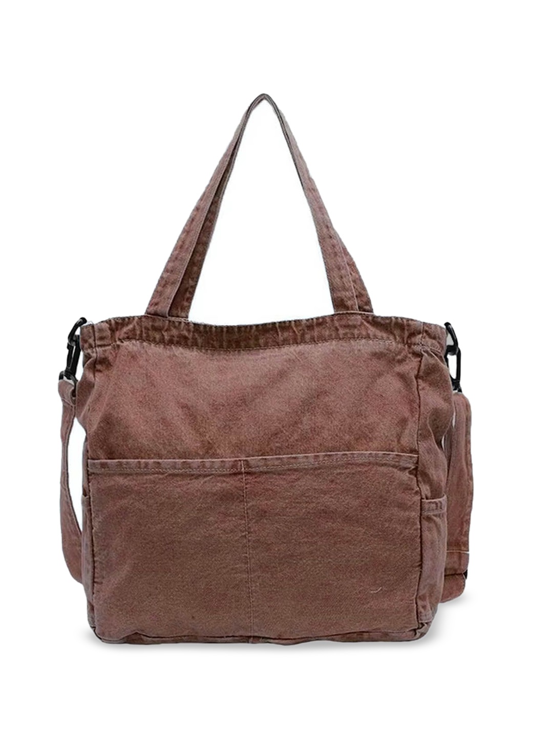 

StyleCast Oversized Shopper Handheld Bag with Fringed, Brown