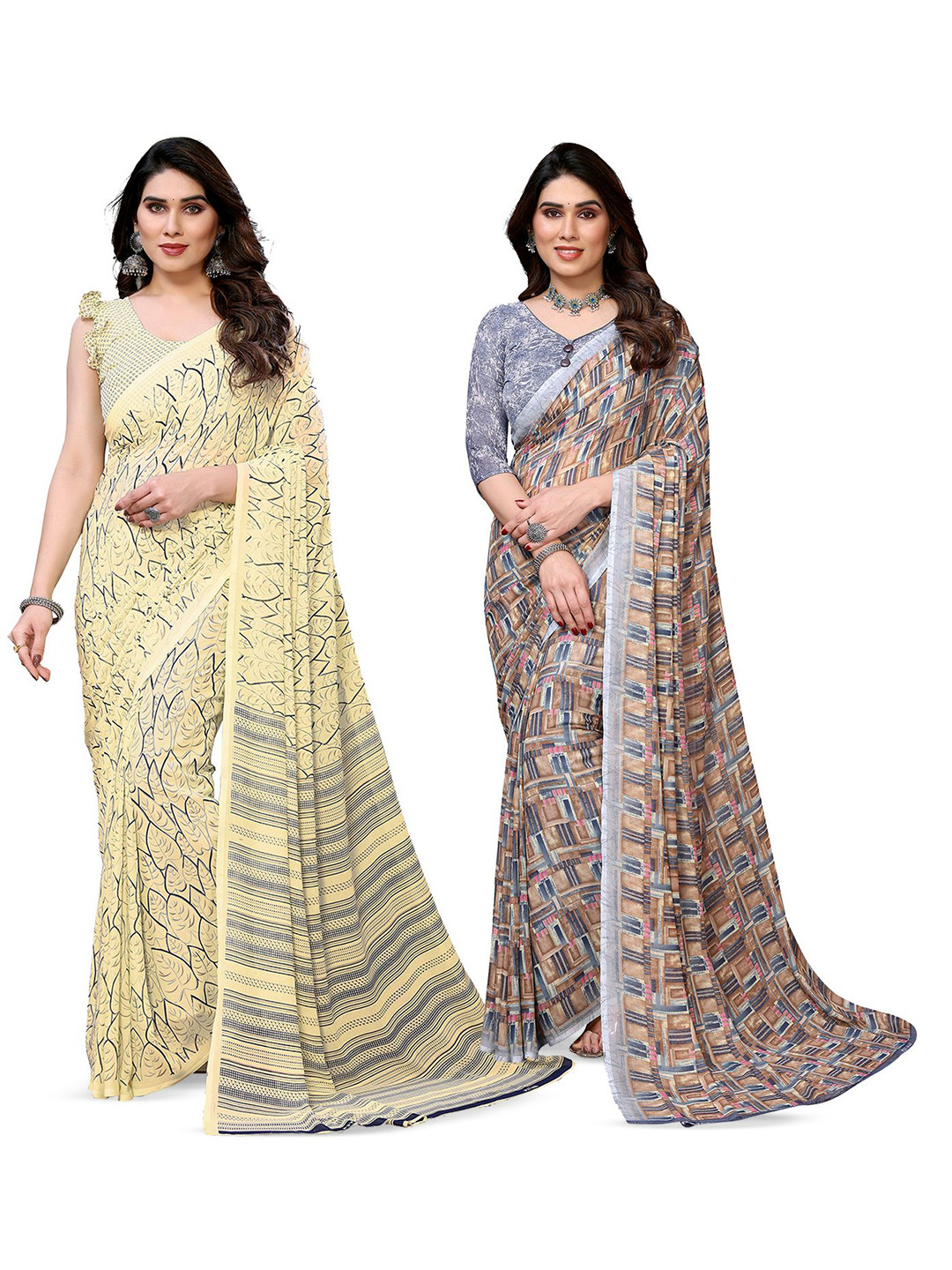 

Moda Rapido Floral Poly Georgette Saree, Yellow