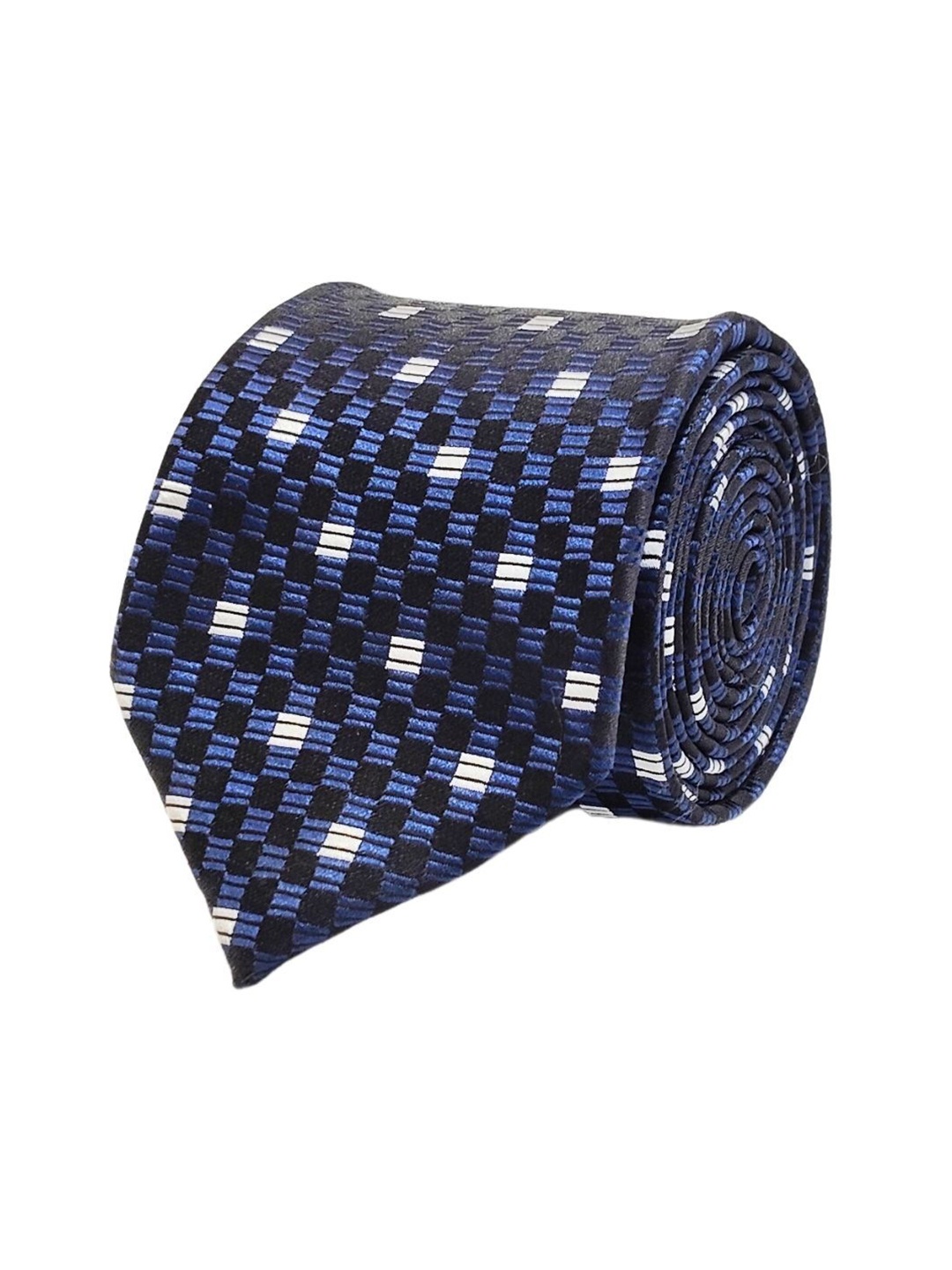 

Blacksmith Men Woven Design Broad Tie, Blue