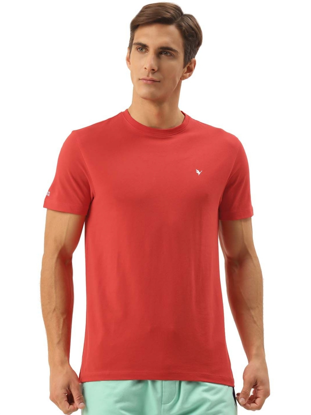 

AMSWAN Men Applique T-shirt, Red