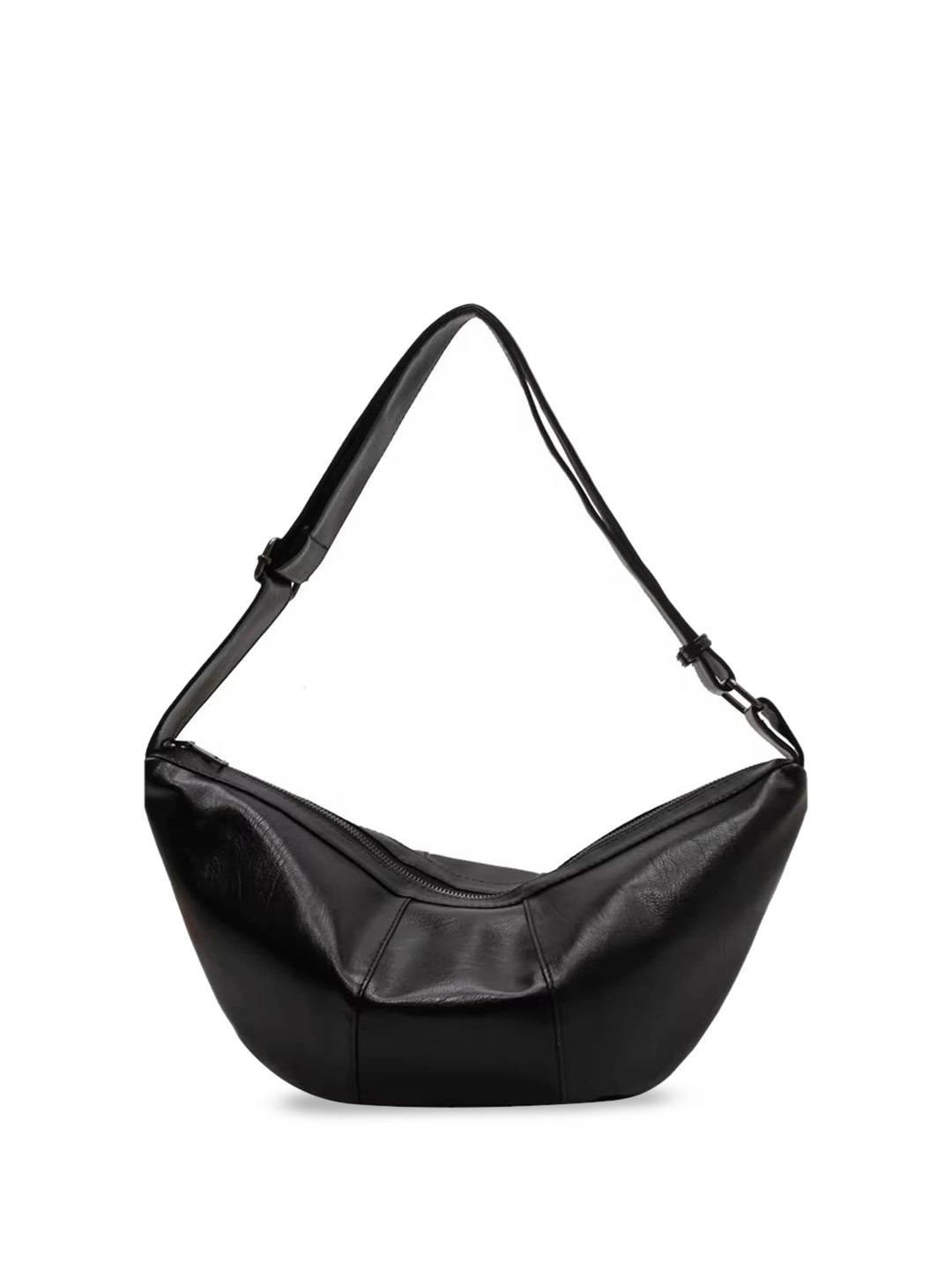 

StyleCast Half Moon Hobo Bag with Tasselled, Black