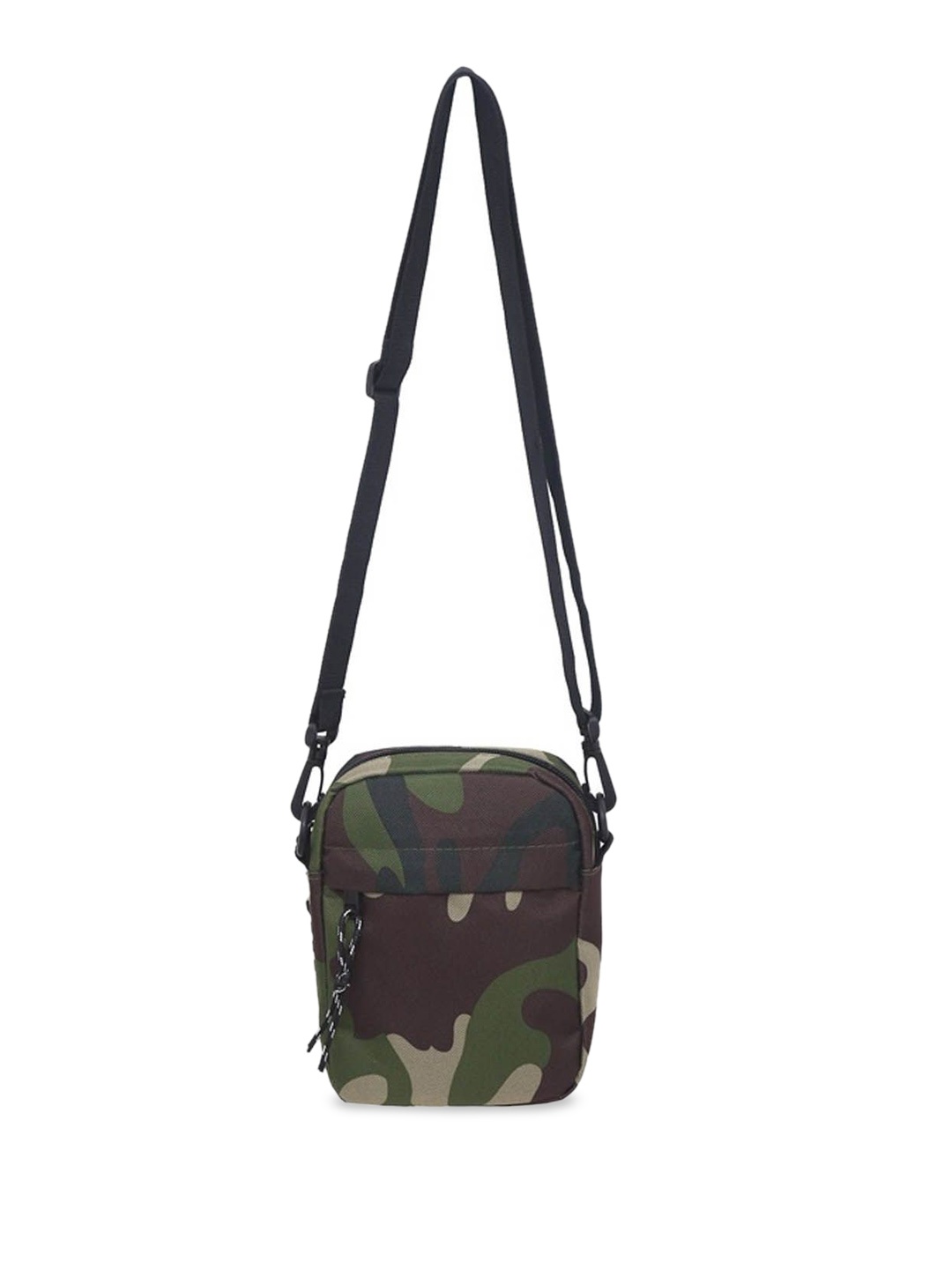 

StyleCast Printed Structured Sling Bag with Applique, Black