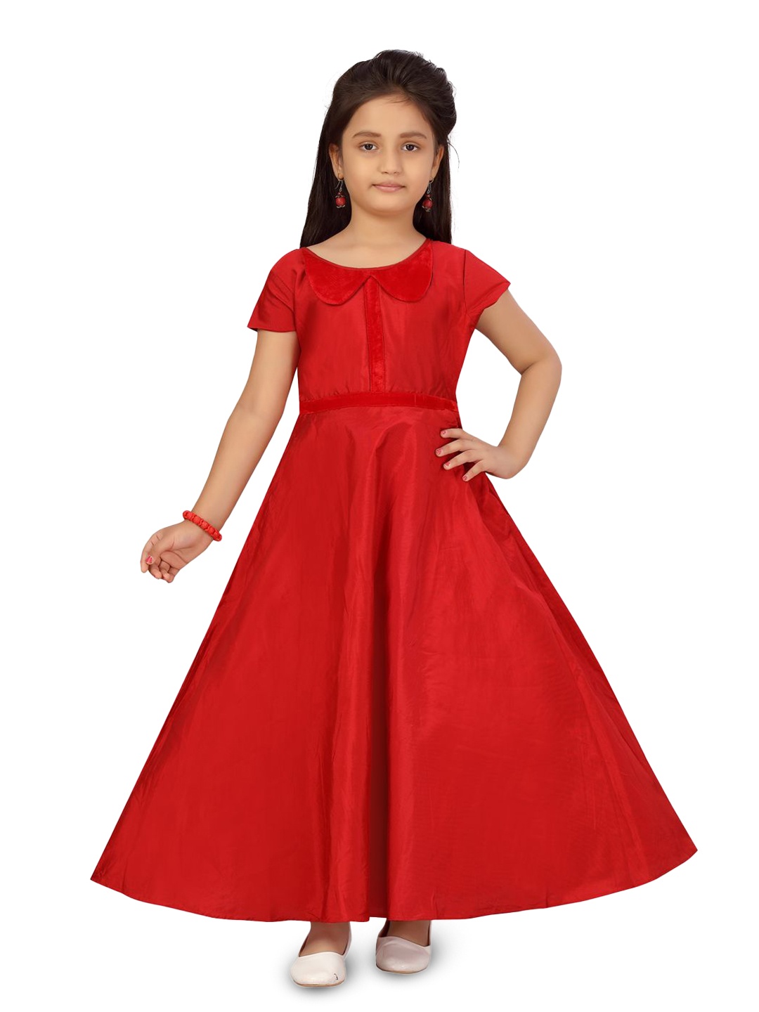 

BAESD Girls Fit & Flare Maxi Dress, Red