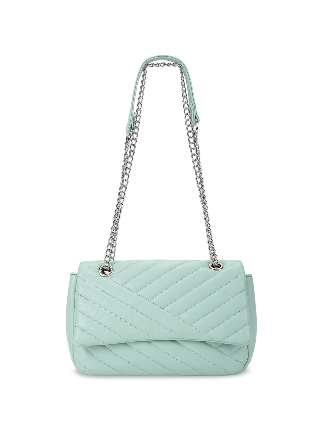 

Fastrack Textured PU Bowling Sling Bag with Quilted, Green