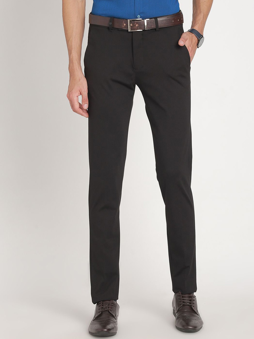 

Turtle Men Tailored Slim Fit Trousers, Charcoal