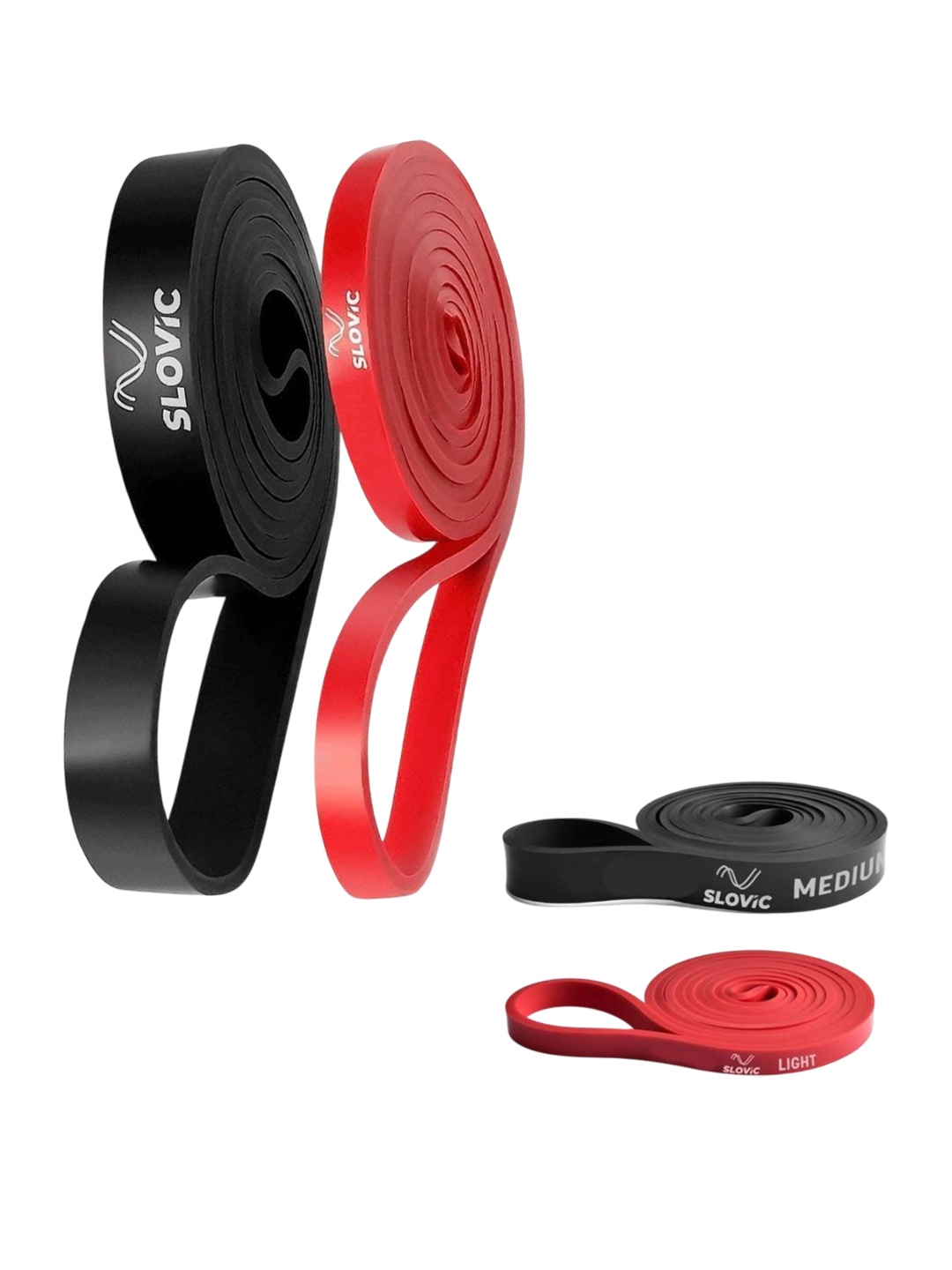 

SLOVIC Pack Of 2 Heavy Duty Resistance Band, Black