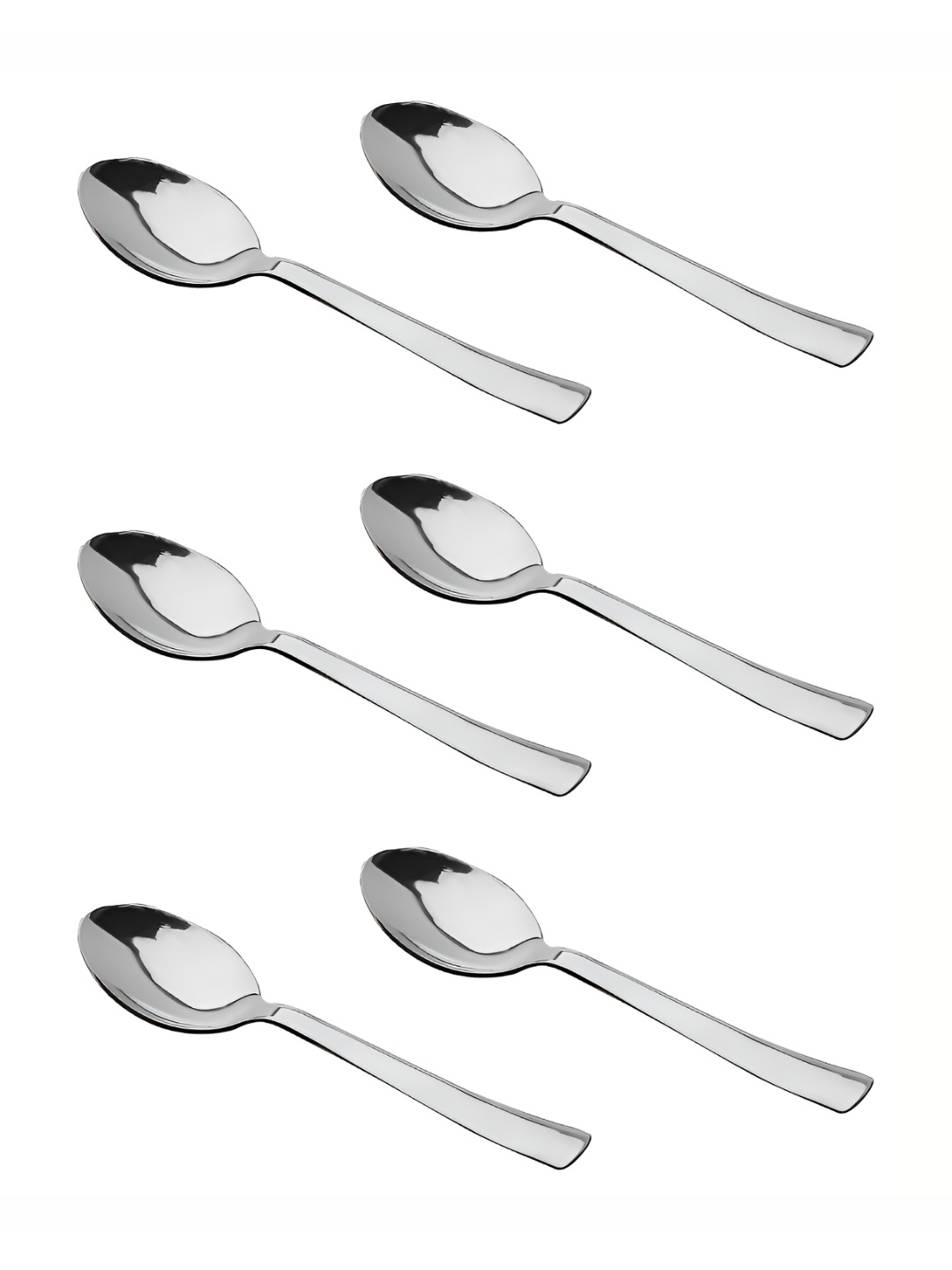 

Parage Silver Toned 6 Pieces Glossy Stainless Steel Dinner Spoons