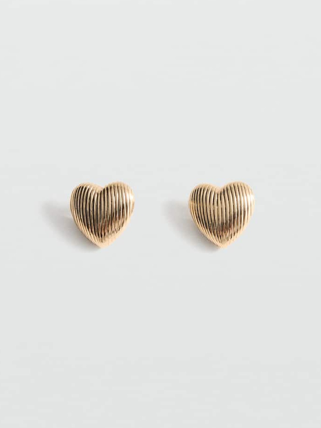 

MANGO Heart Shaped Studs, Gold