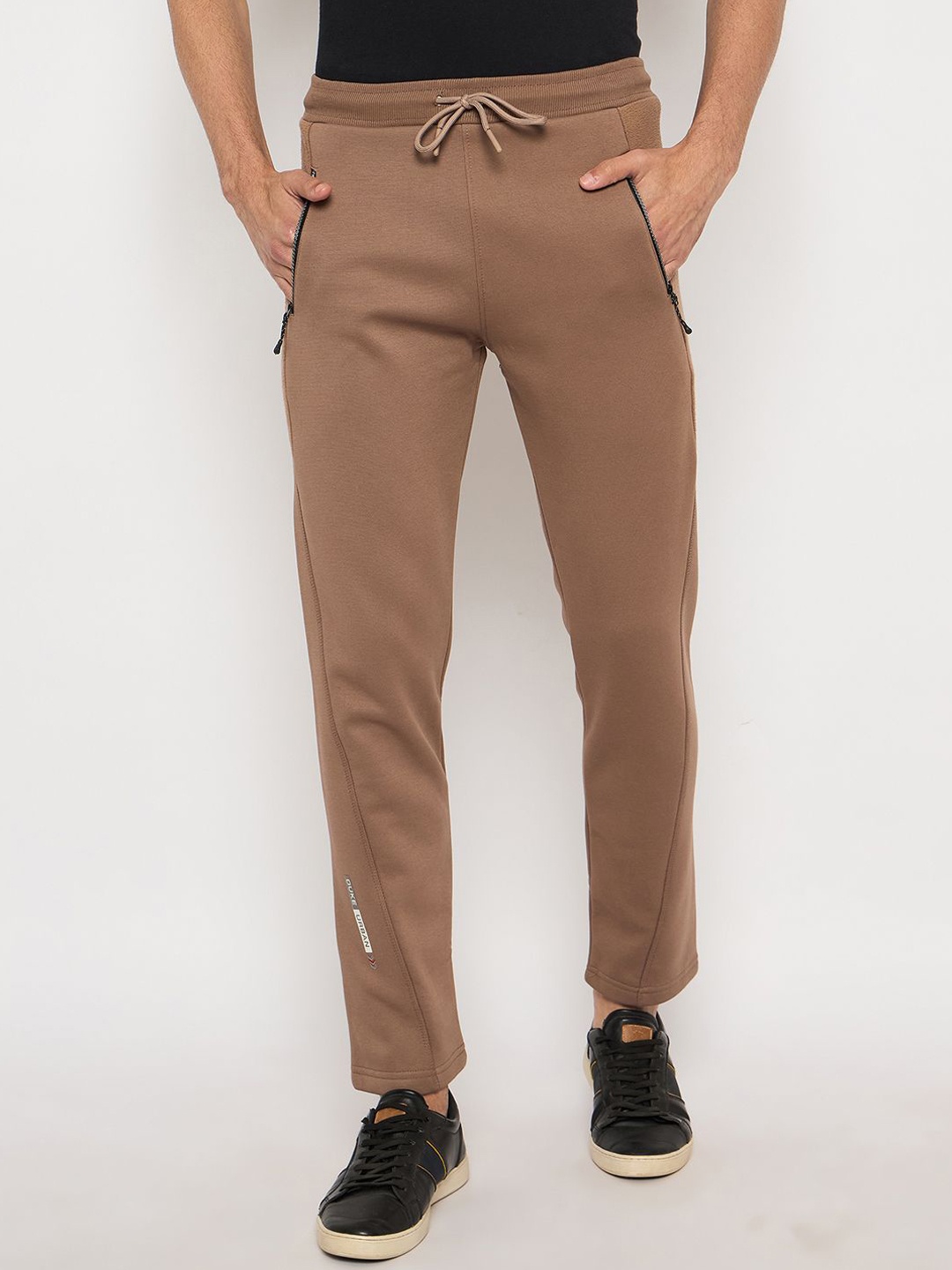 

Duke Men Cotton Relaxed-Fit Track Pants, Brown