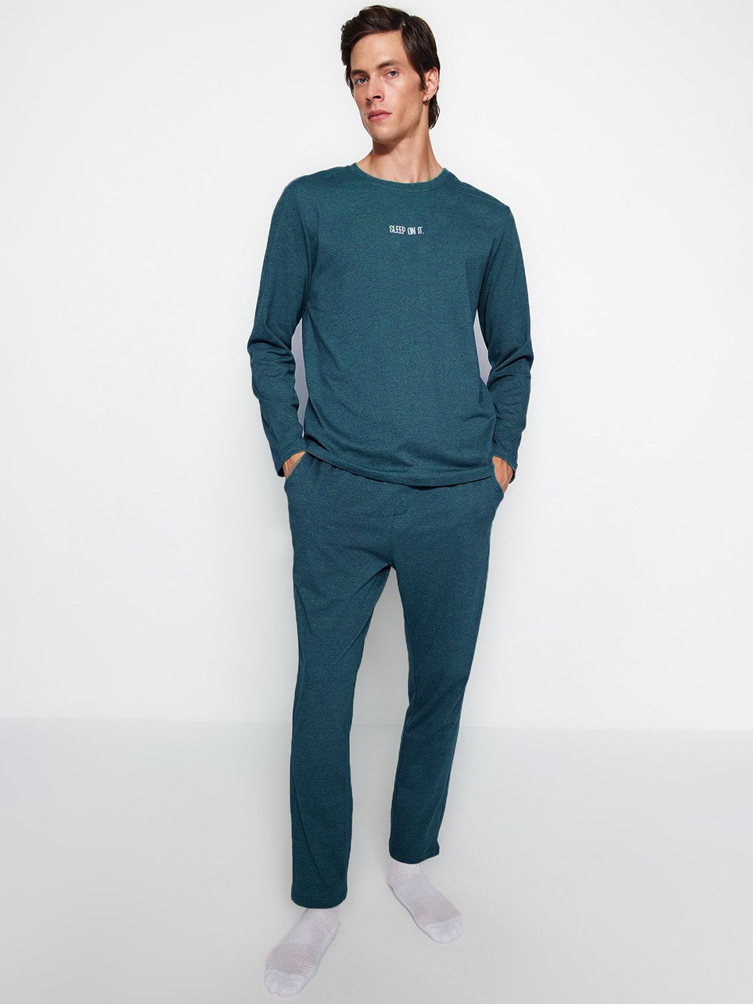 

Trendyol Men Night suit, Teal