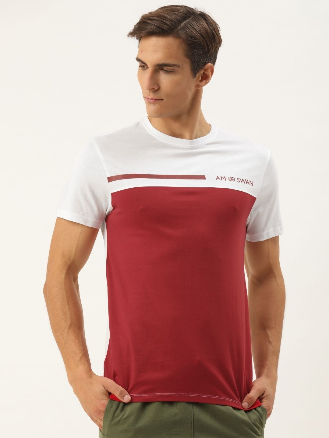 

AMSWAN Men Printed Pockets T-shirt, Multi