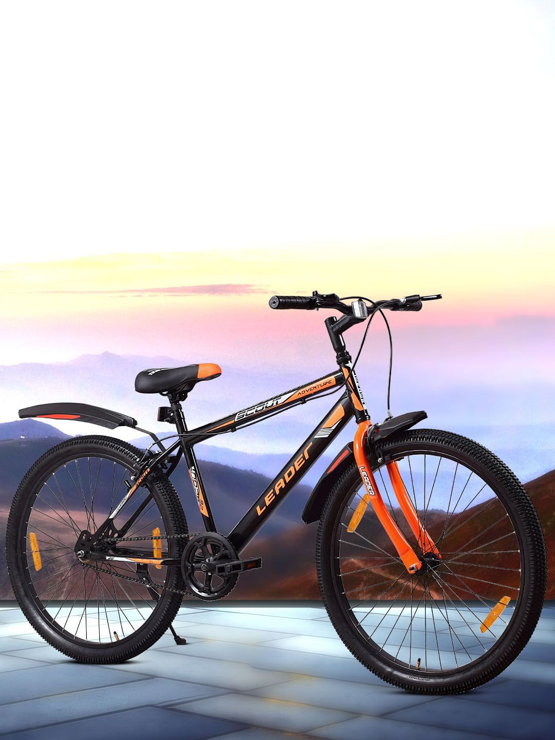 

LEADER Scout MTB 26T Mountain Bicycle Without Gear Single Speed, Orange