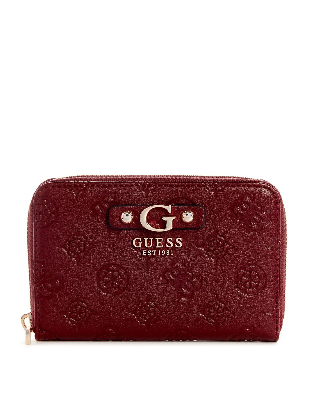 

GUESS Women Printed PU Card Holder, Red