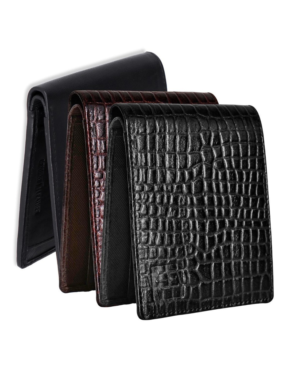 

Hayes London Men Wallets Pack of 3 Genuine Leather with RFID Blocking Combo, Black