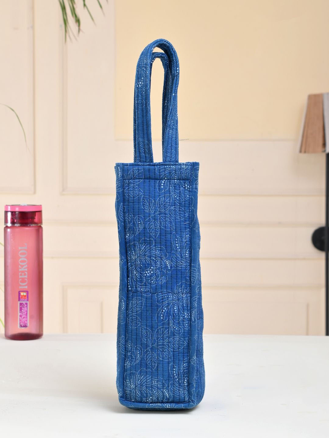 

Silvermerc Designs Printed Shopper Tote Bag with Quilted, Blue