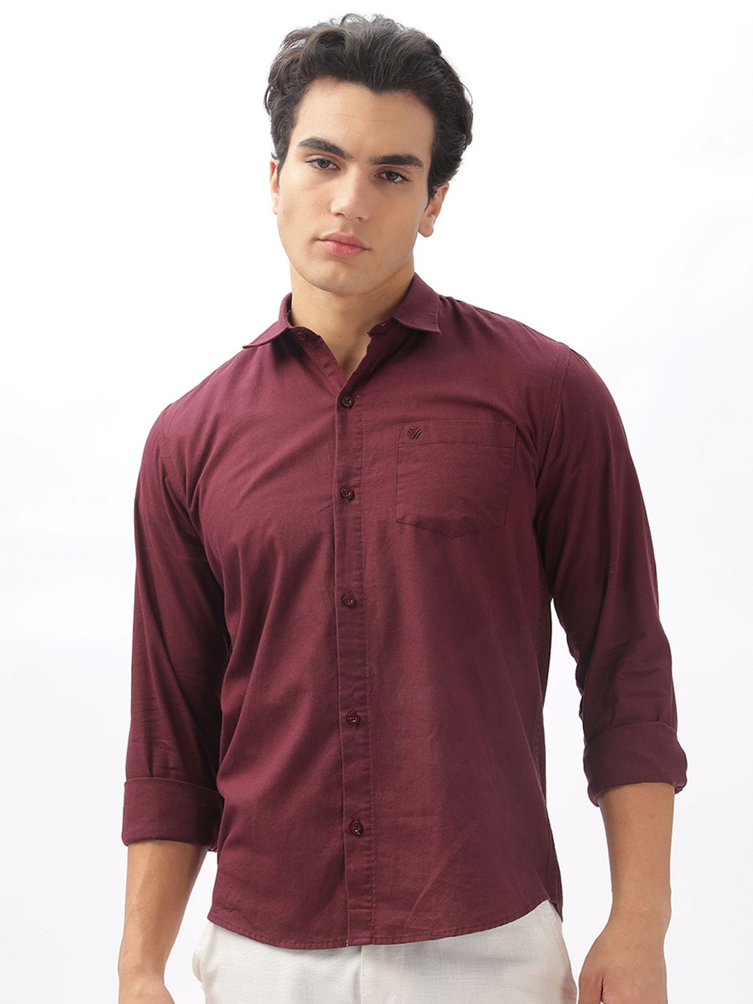 

BS BLUE SQUAD Men Slim Fit Opaque Casual Shirt, Rose