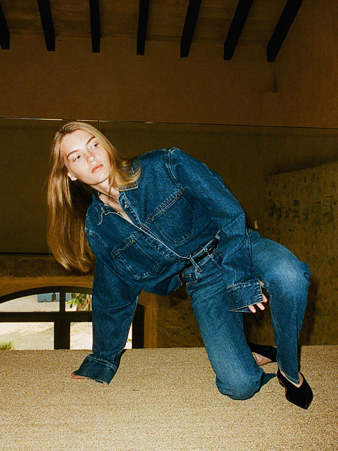 

H&M Straight High Jeans, Blue