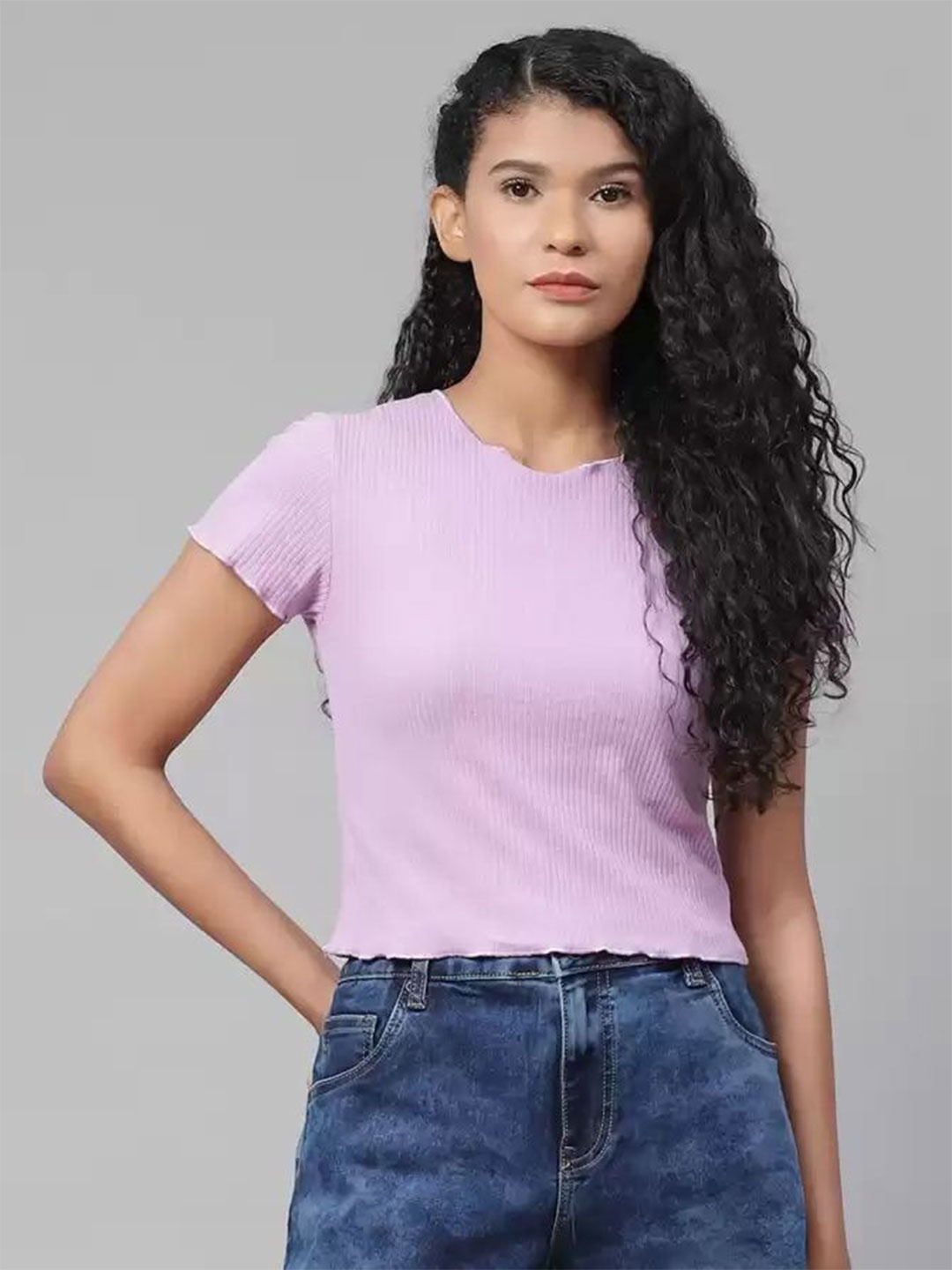 

SHAHVEER CREATION Women Cotton Crop Top, Purple