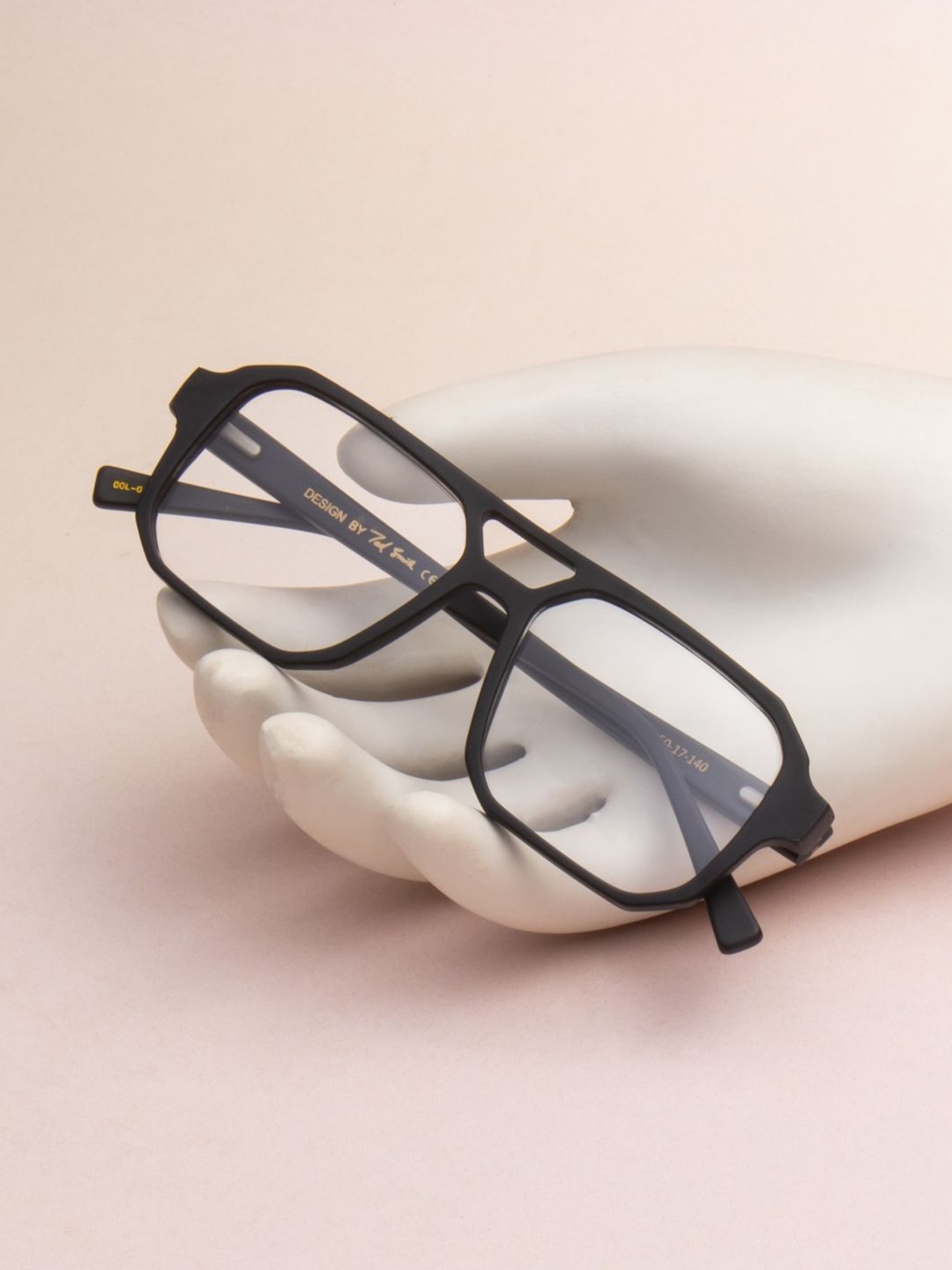 

Ted Smith Unisex Black Aviator Premium Acetate Frames