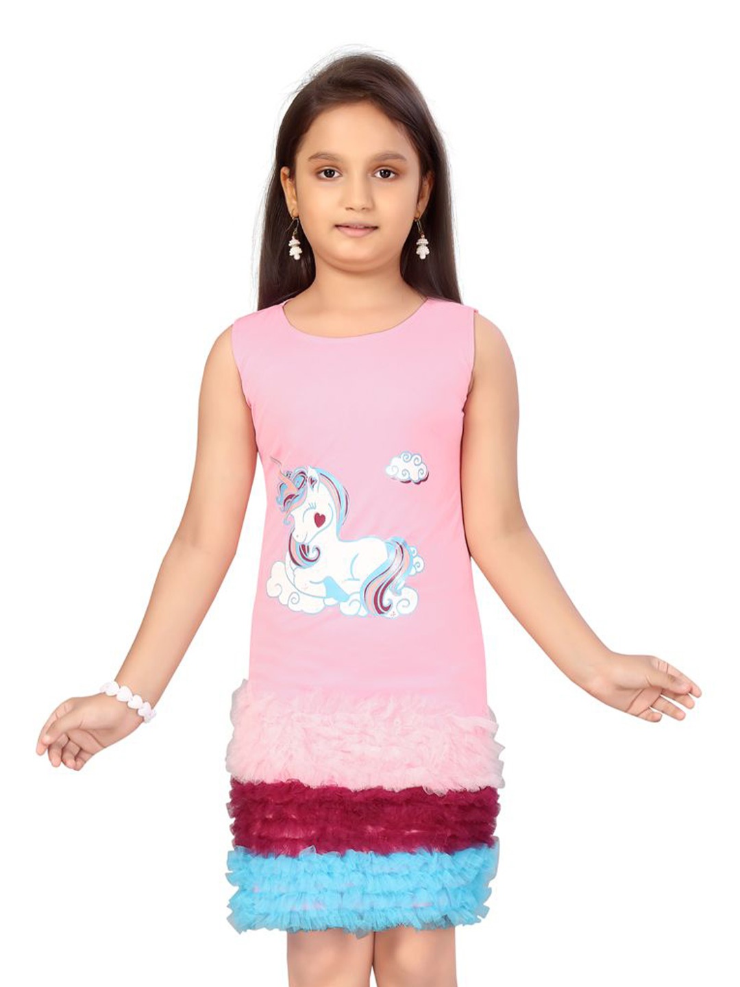 

BAESD Net T-shirt Dress, Pink