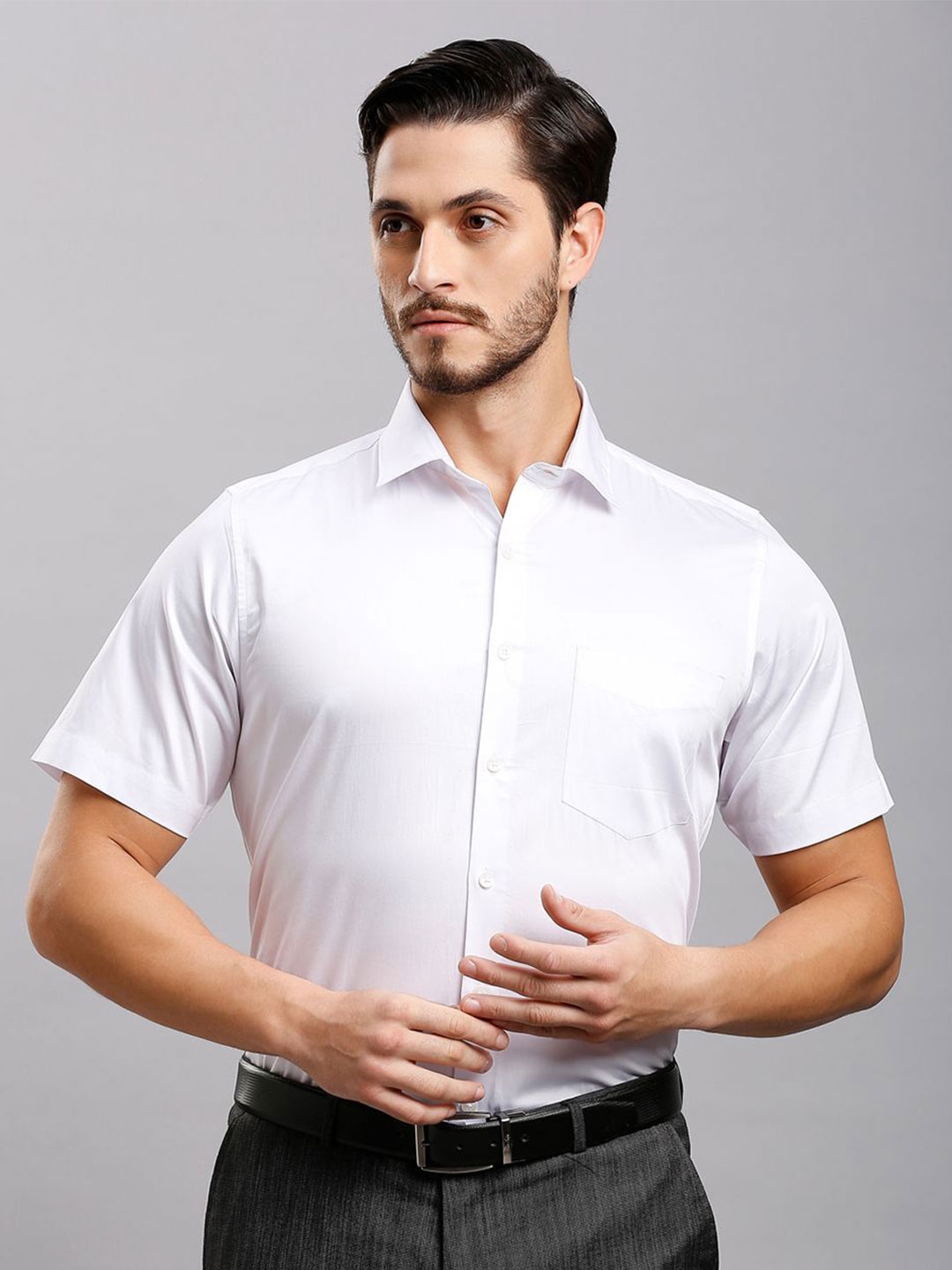 

JAPS Men Classic Opaque Formal Shirt, White