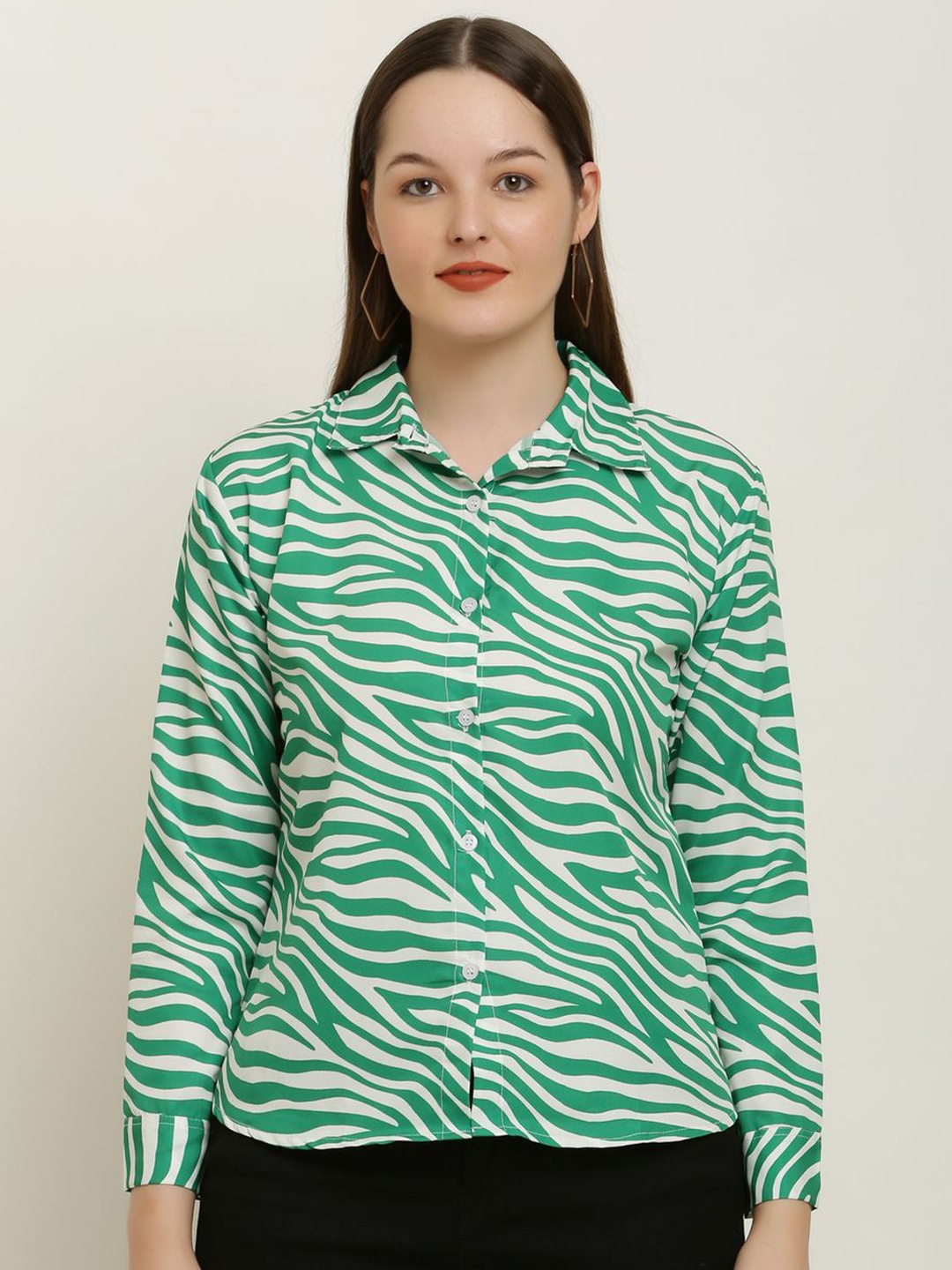 

Houseofchic Women Comfort Opaque Shirt, Sea green