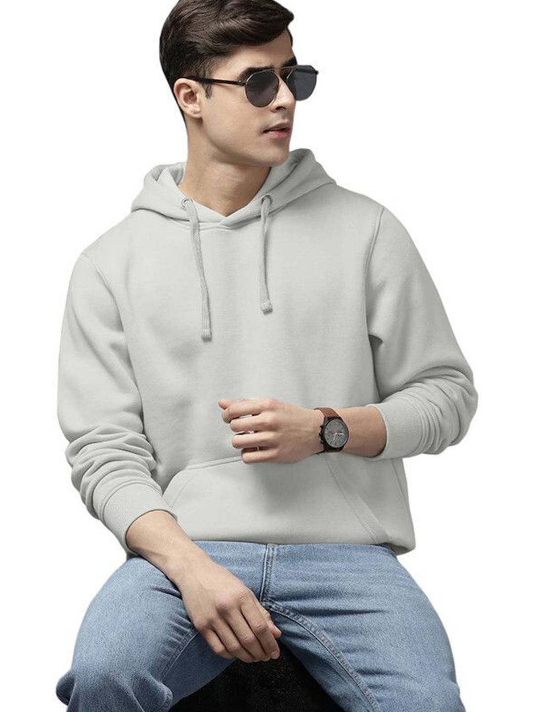 

WOOSTRO Men Hooded Sweatshirt, Grey