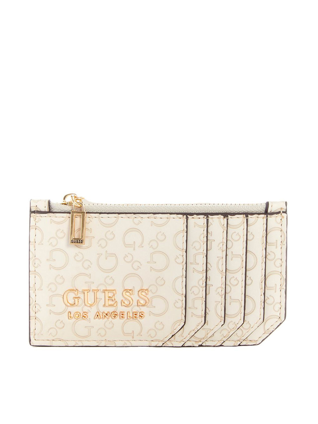 

GUESS Women Printed PU Card Holder, Grey