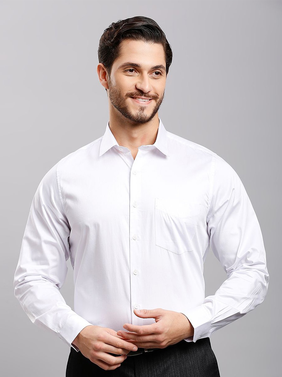 

JAPS Men Classic Opaque Formal Shirt, White