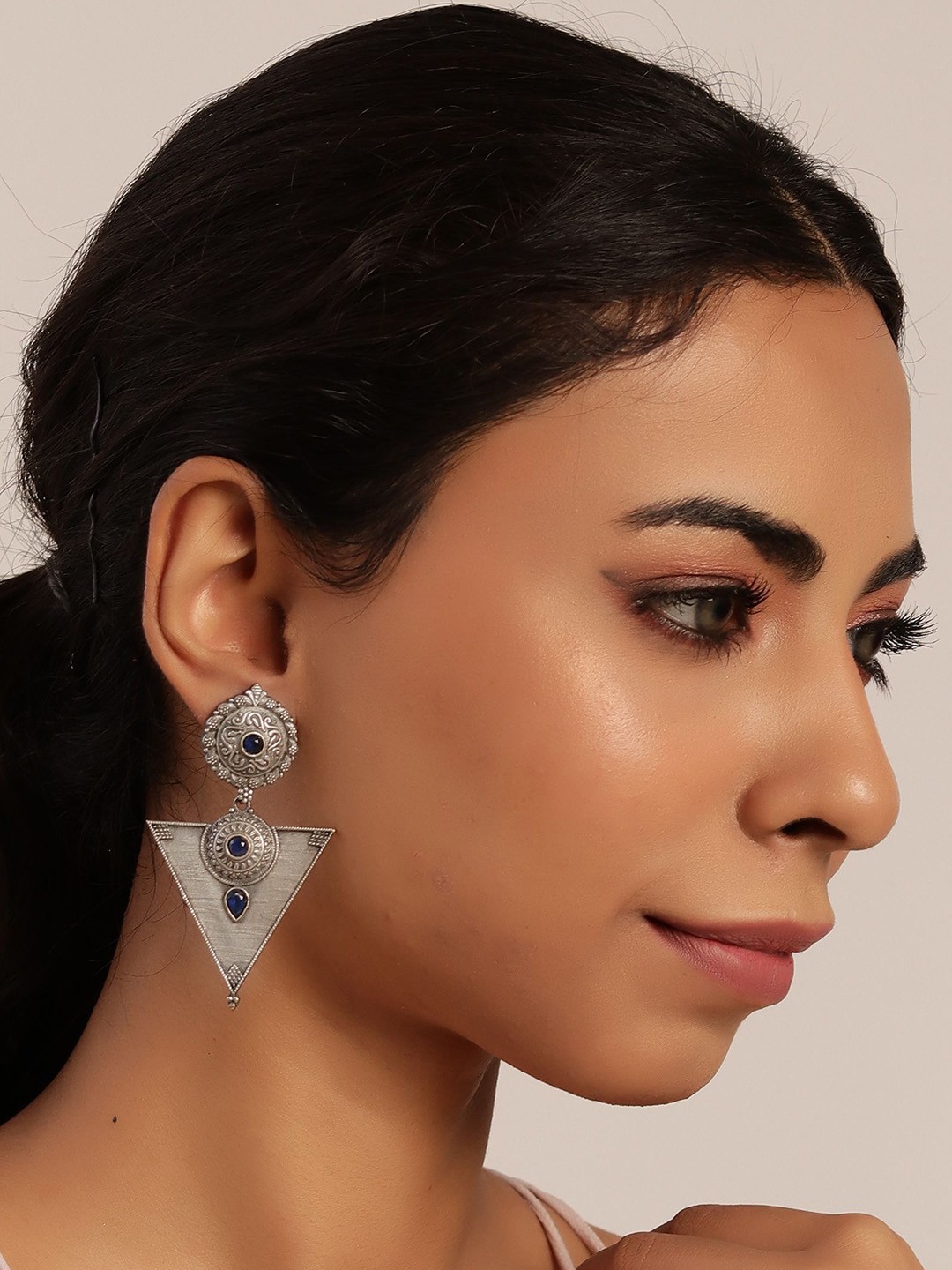 

Saagah Contemporary Drop Earrings, Silver