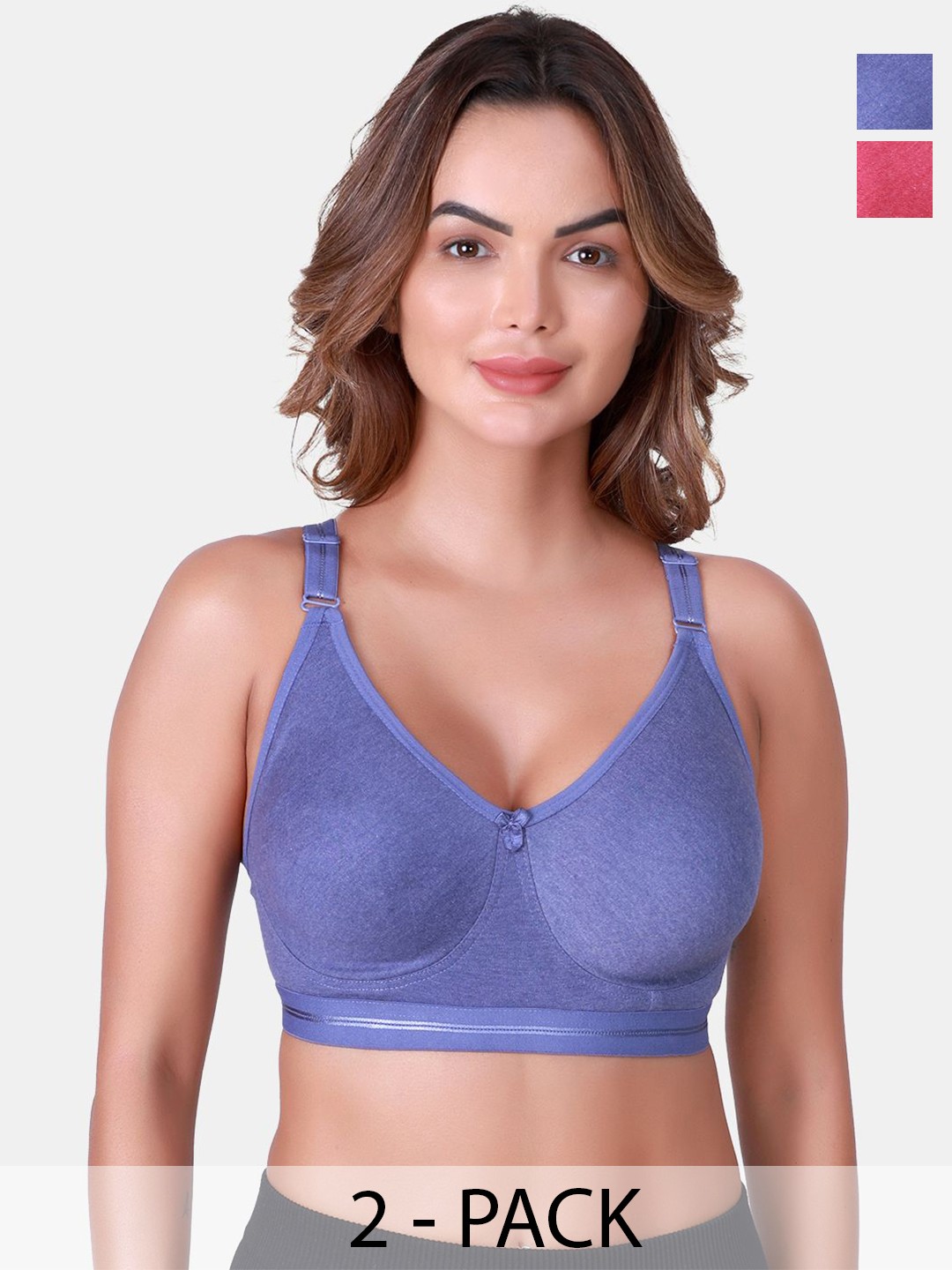 

SKDREAMS Full Coverage Bra pack of 2, Blue